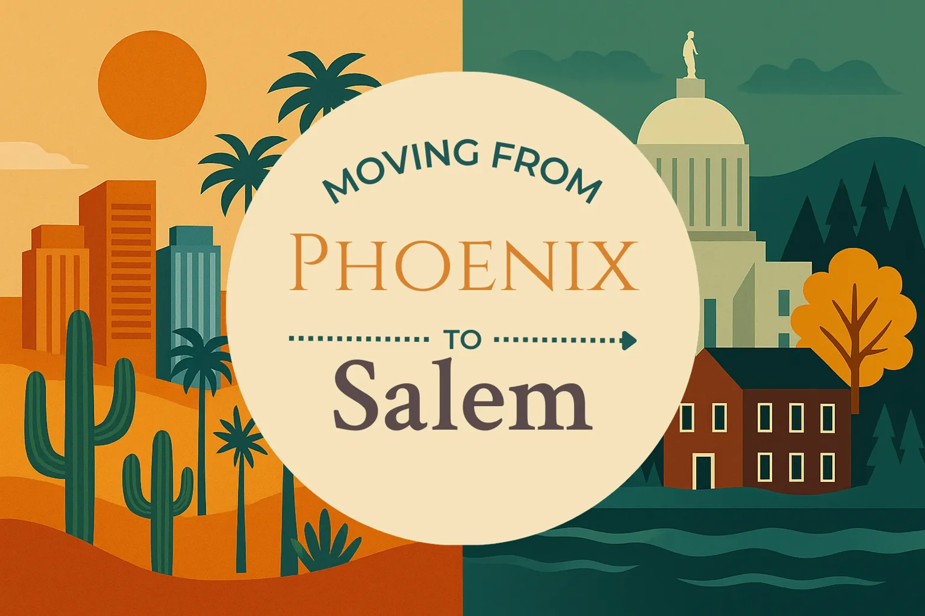 Side-by-side comparison of Phoenix to Salem moving companies