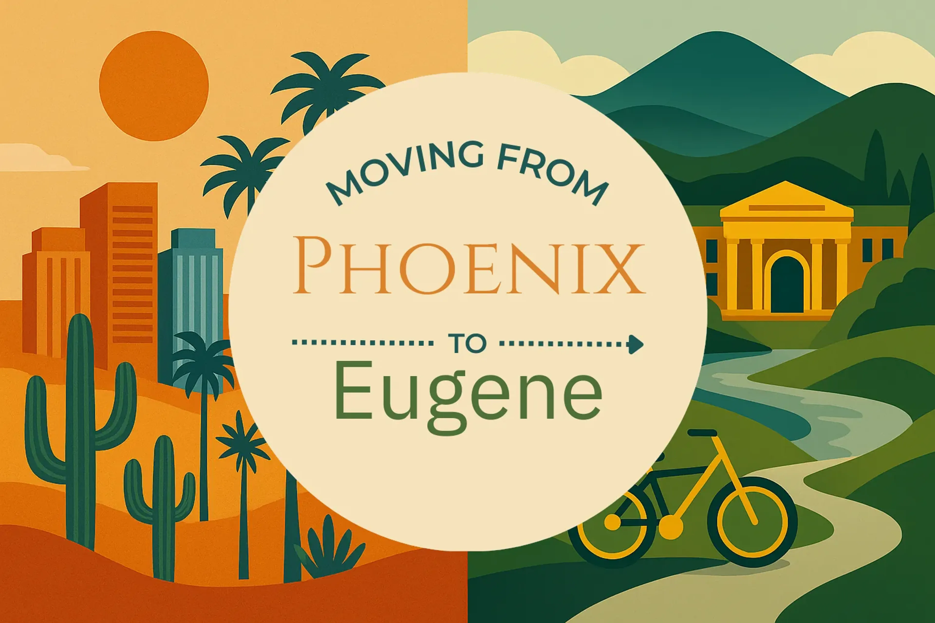 Side-by-side comparison of Phoenix to Eugene moving companies