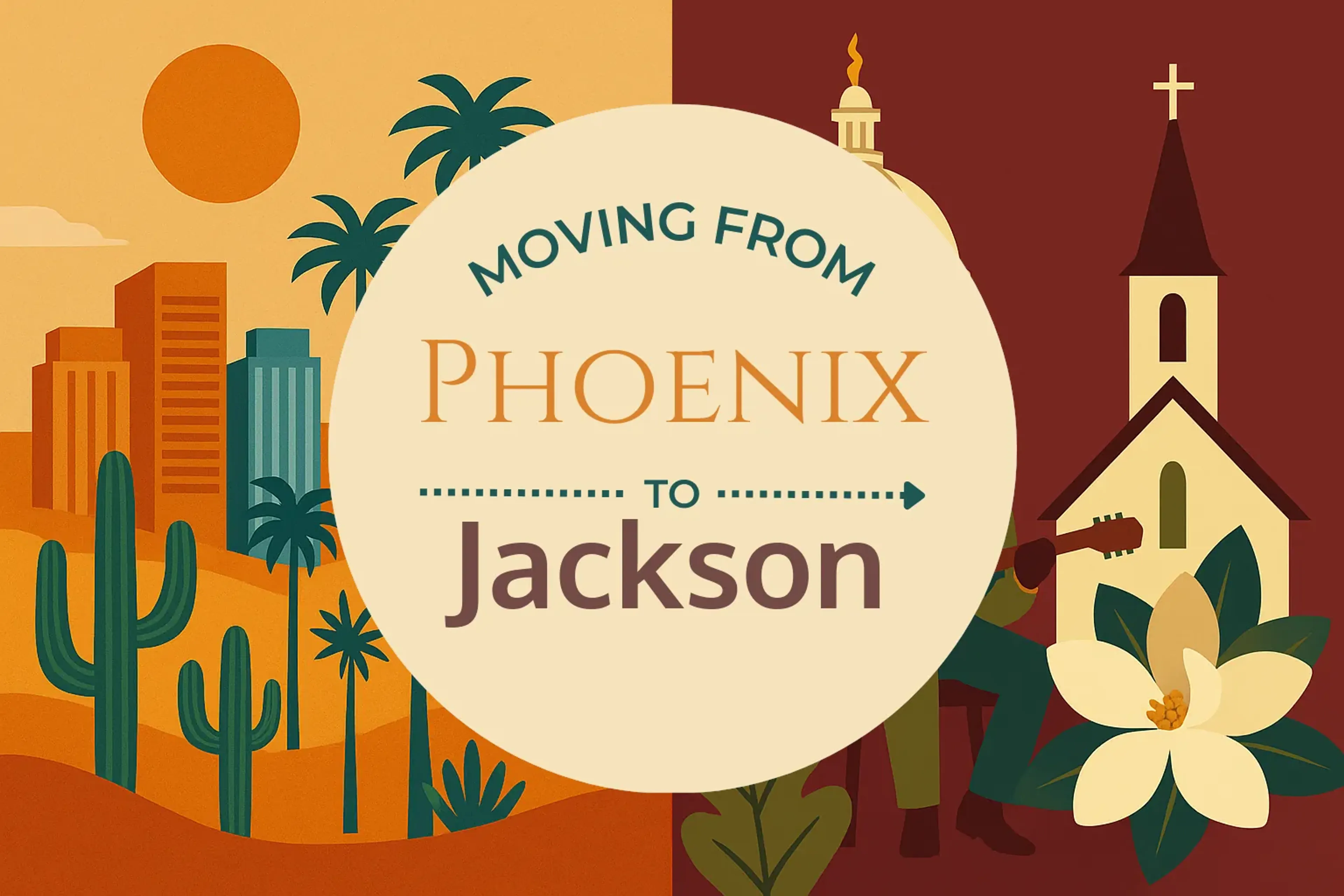 Side-by-side comparison of Phoenix to Jackson moving companies