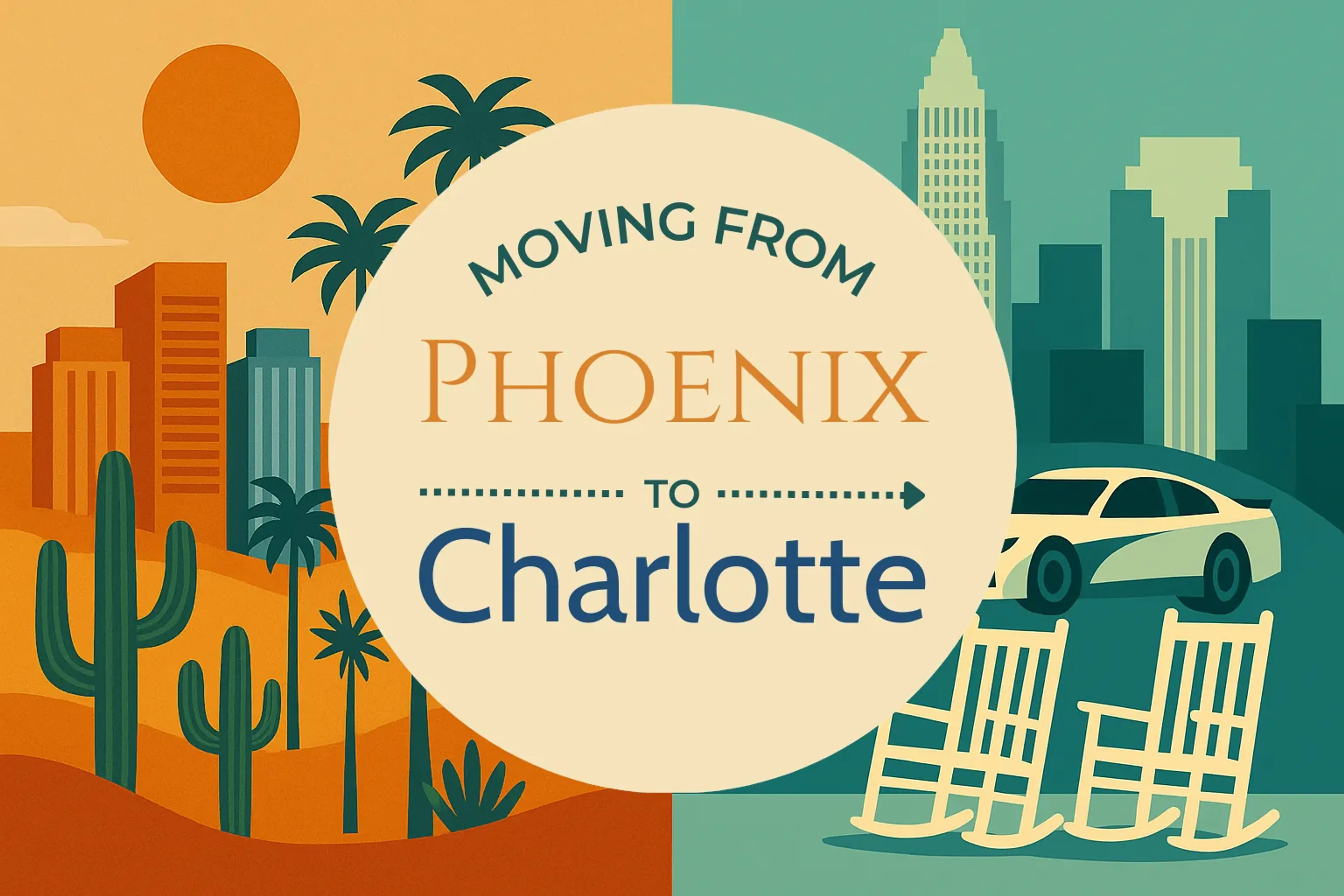 Side-by-side comparison of Phoenix to Charlotte moving companies