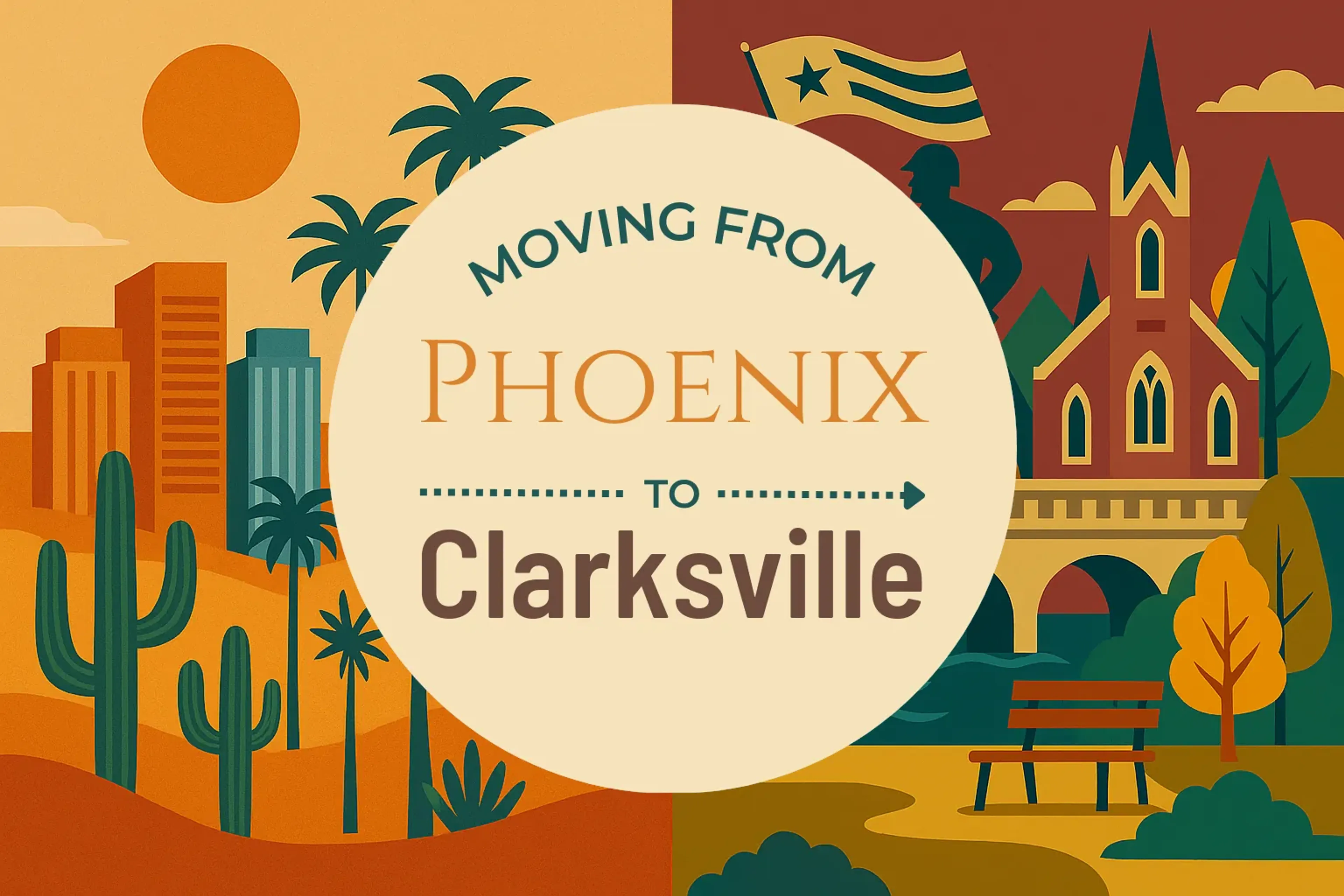 Side-by-side comparison of Phoenix to Clarksville moving companies