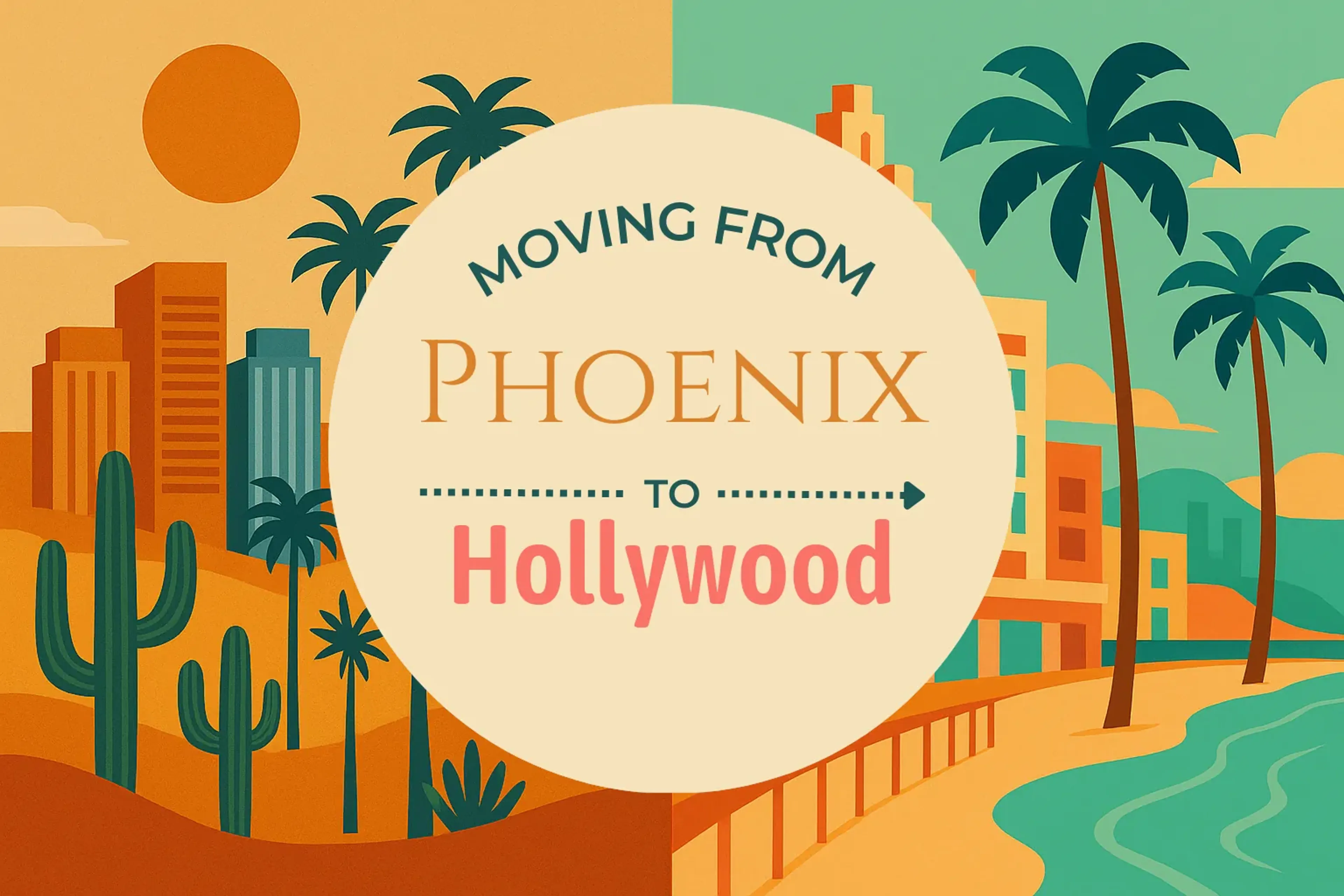 Side-by-side comparison of Phoenix to Hollywood moving companies