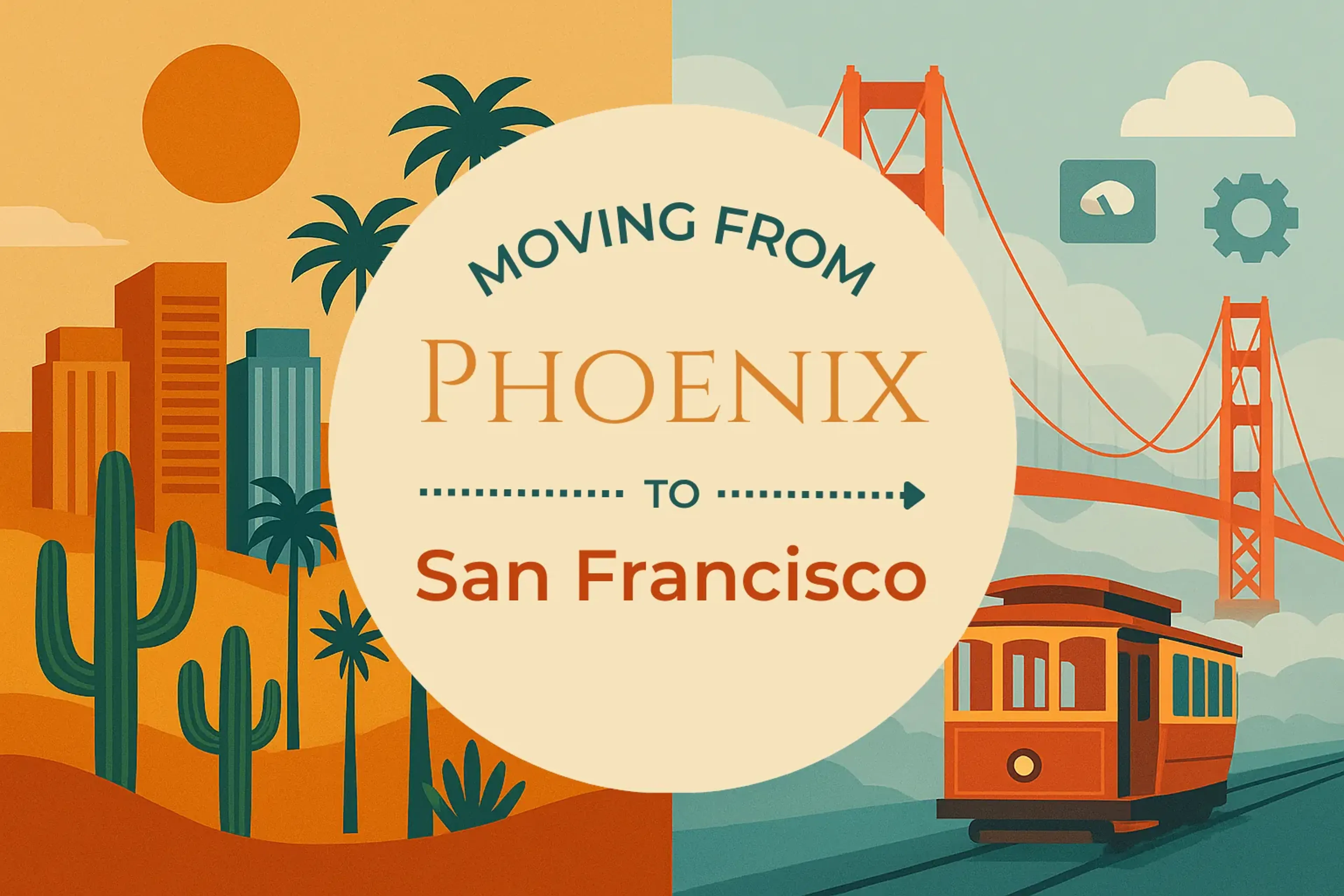 Side-by-side comparison of Phoenix to San Francisco moving companies