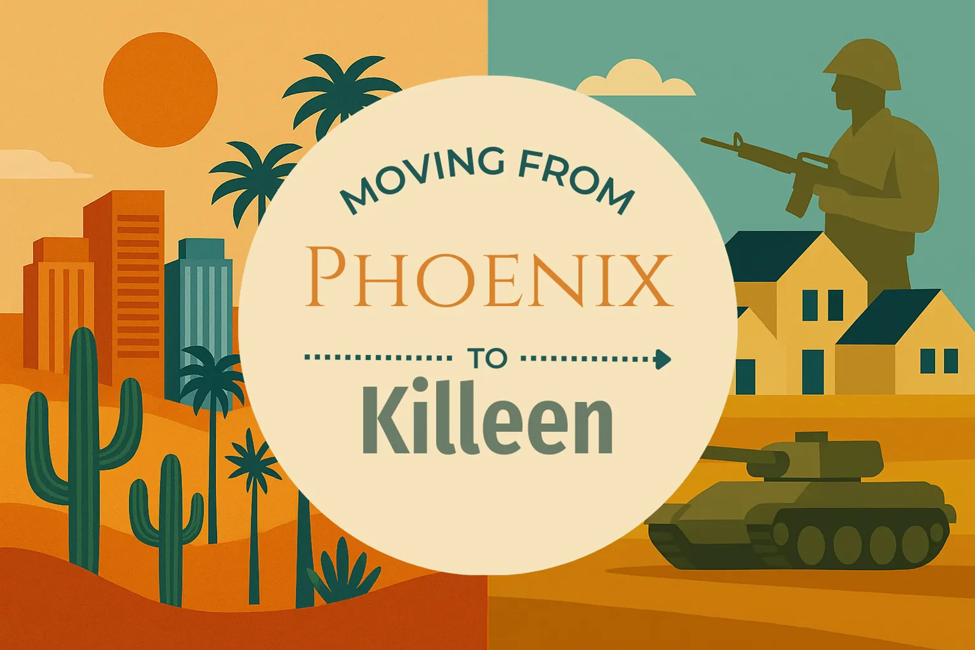 Side-by-side comparison of Phoenix to Killeen moving companies