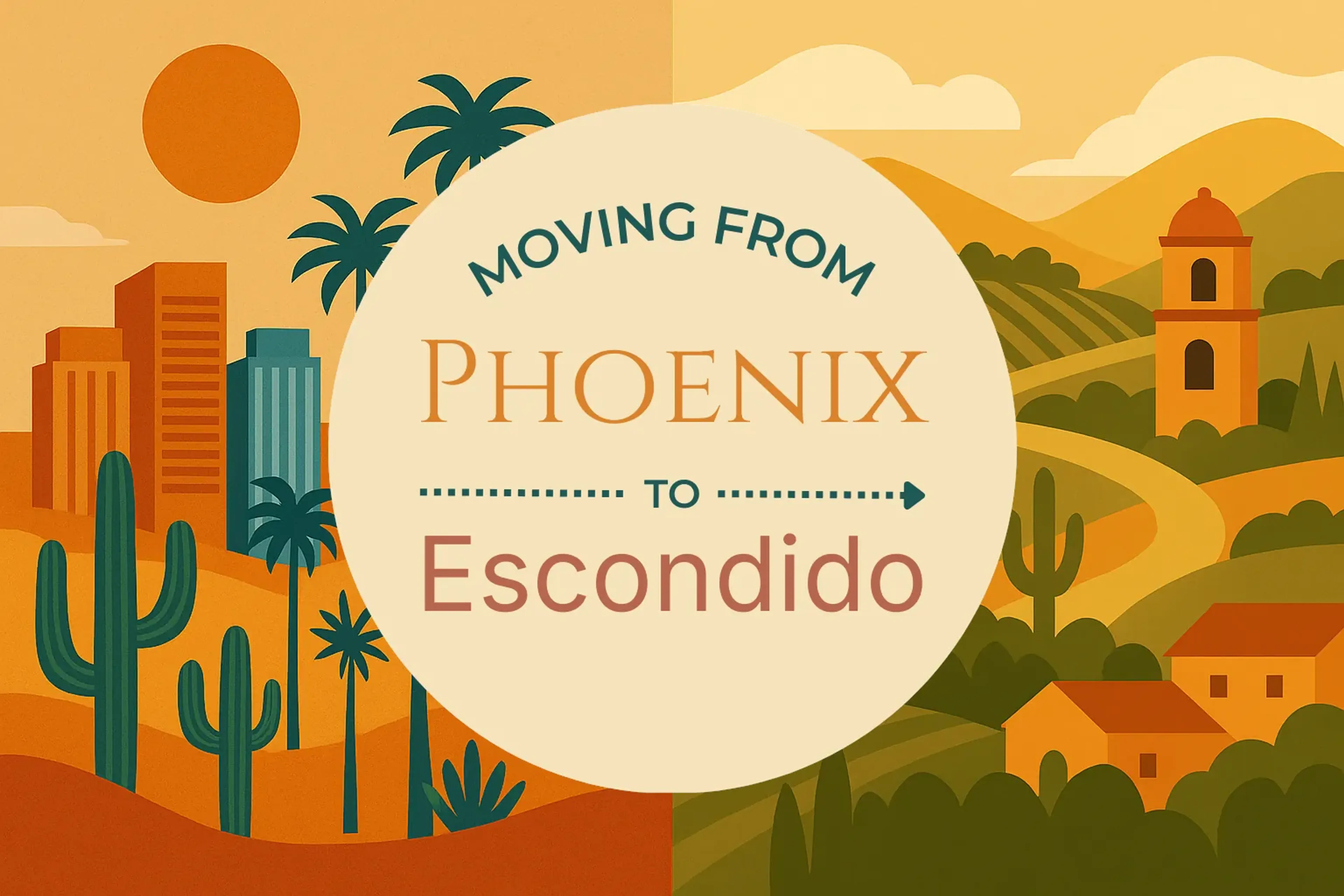 Side-by-side comparison of Phoenix to Escondido moving companies