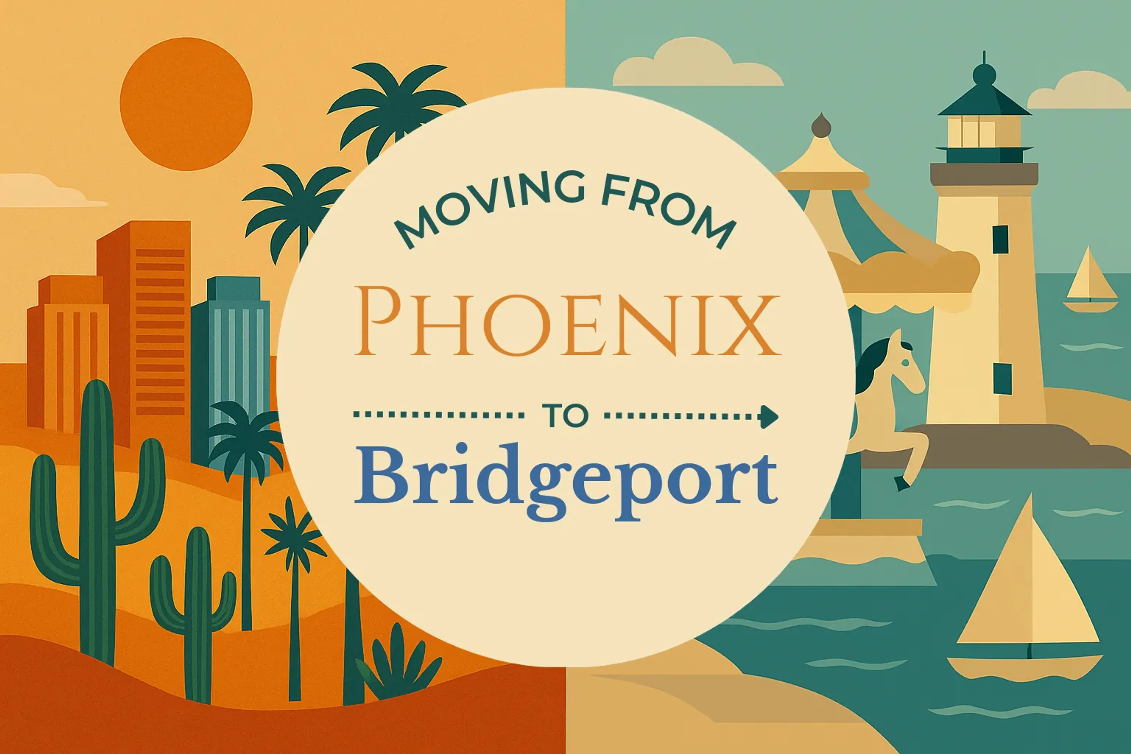 Side-by-side comparison of Phoenix to Bridgeport moving companies