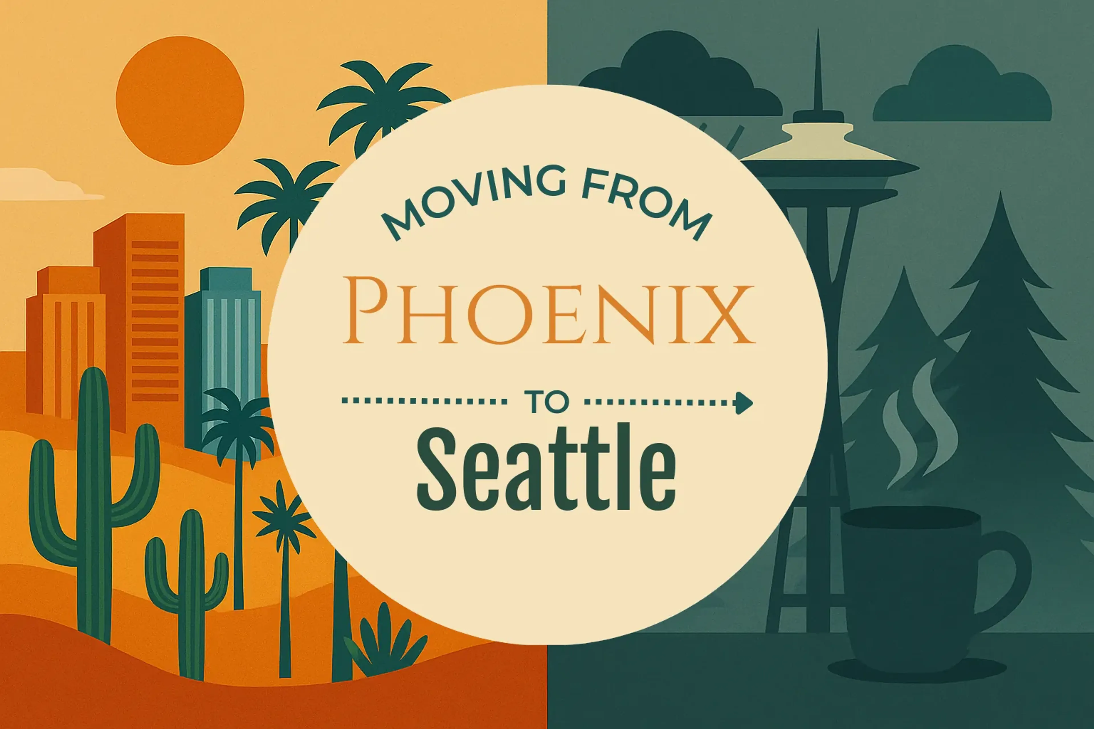 Side-by-side comparison of Phoenix to Seattle moving companies