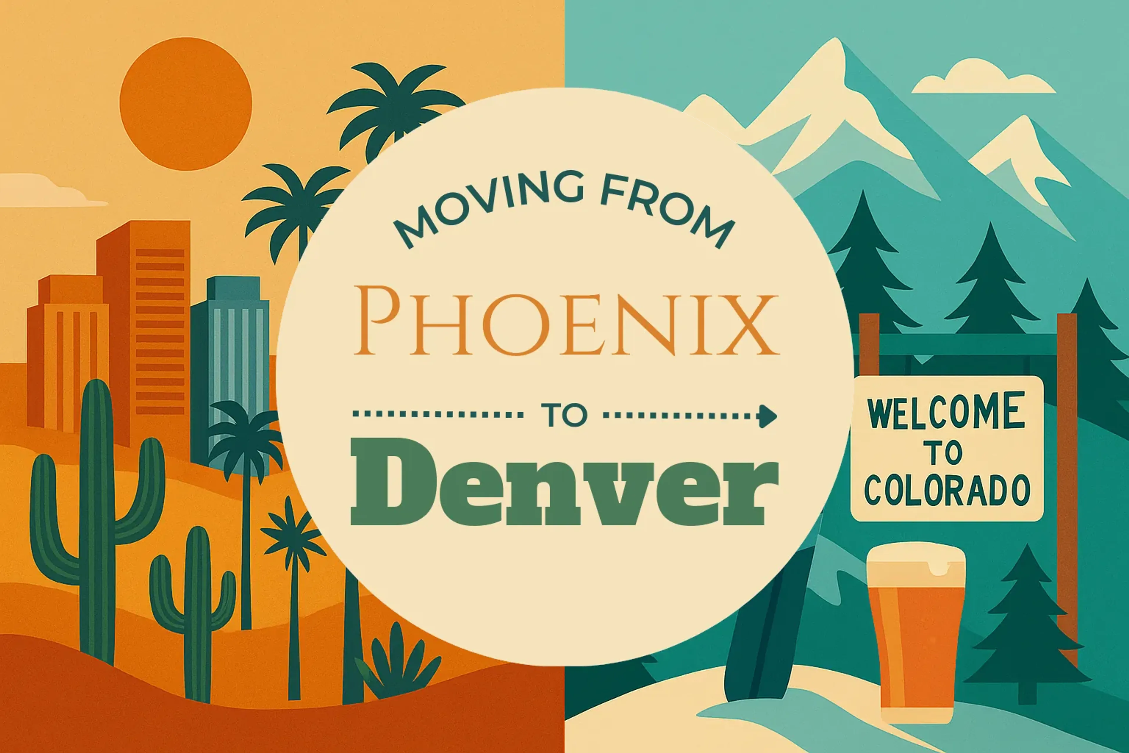 Side-by-side comparison of Phoenix to Denver moving companies