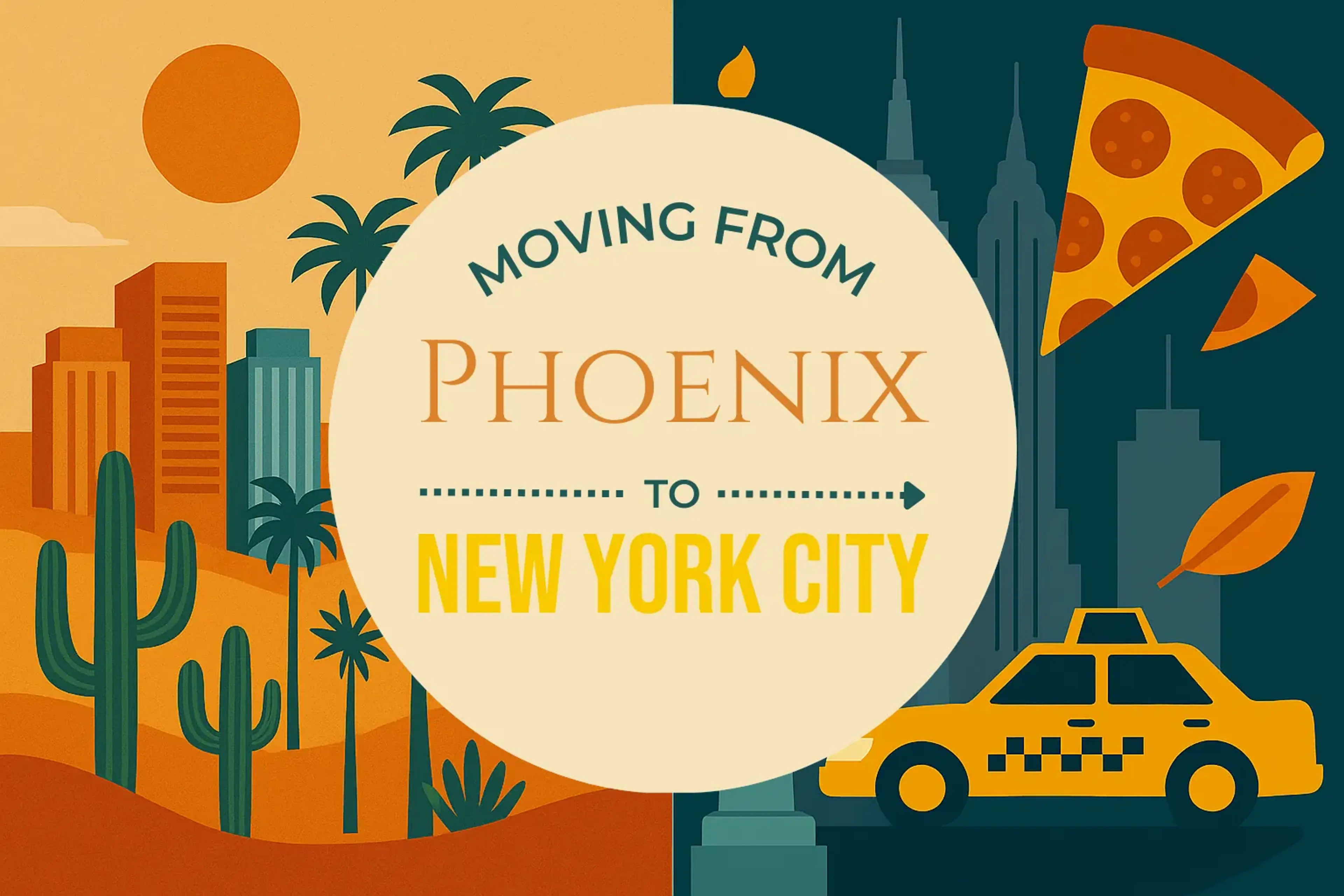 Side-by-side comparison of Phoenix to New York City moving companies