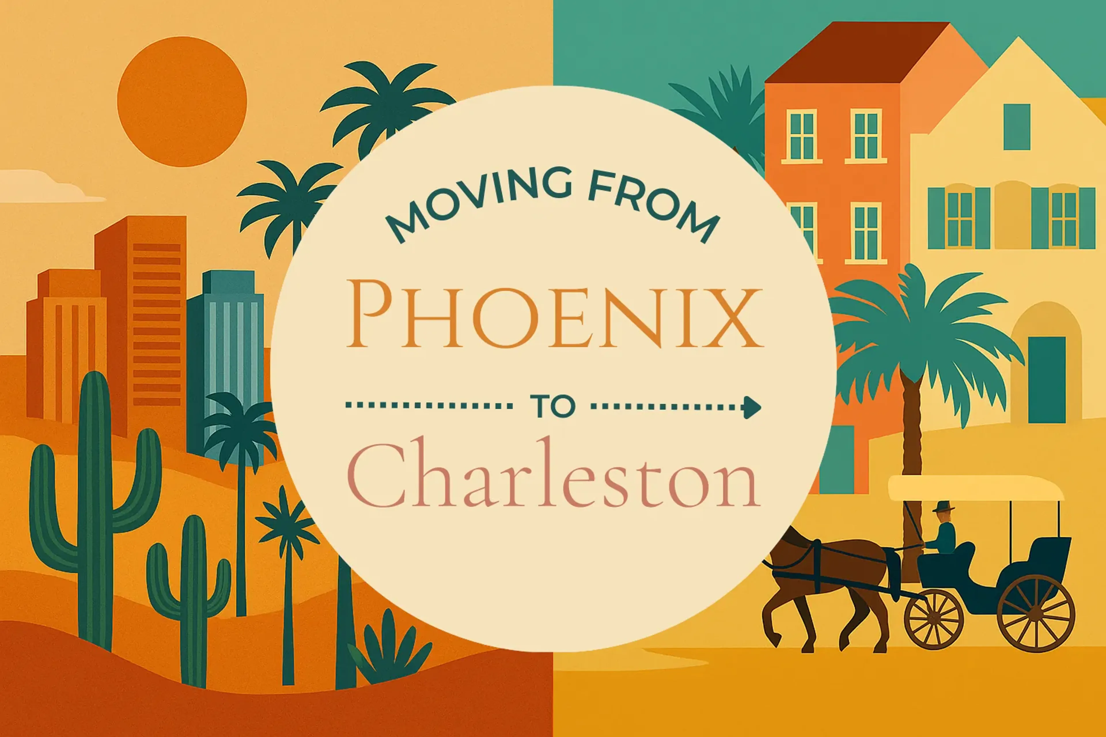 Side-by-side comparison of Phoenix to Charleston moving companies