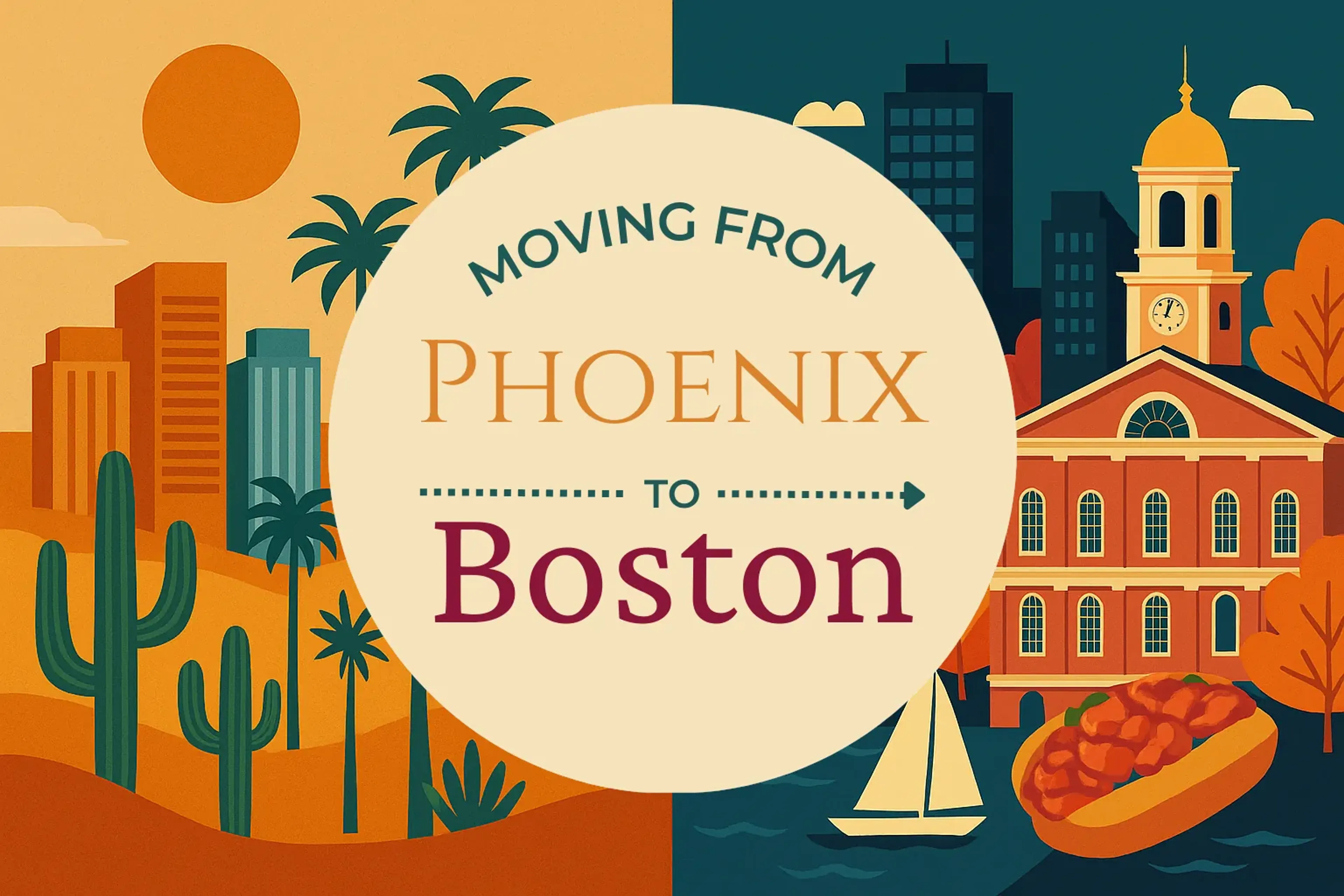 Side-by-side comparison of Phoenix to Boston moving companies