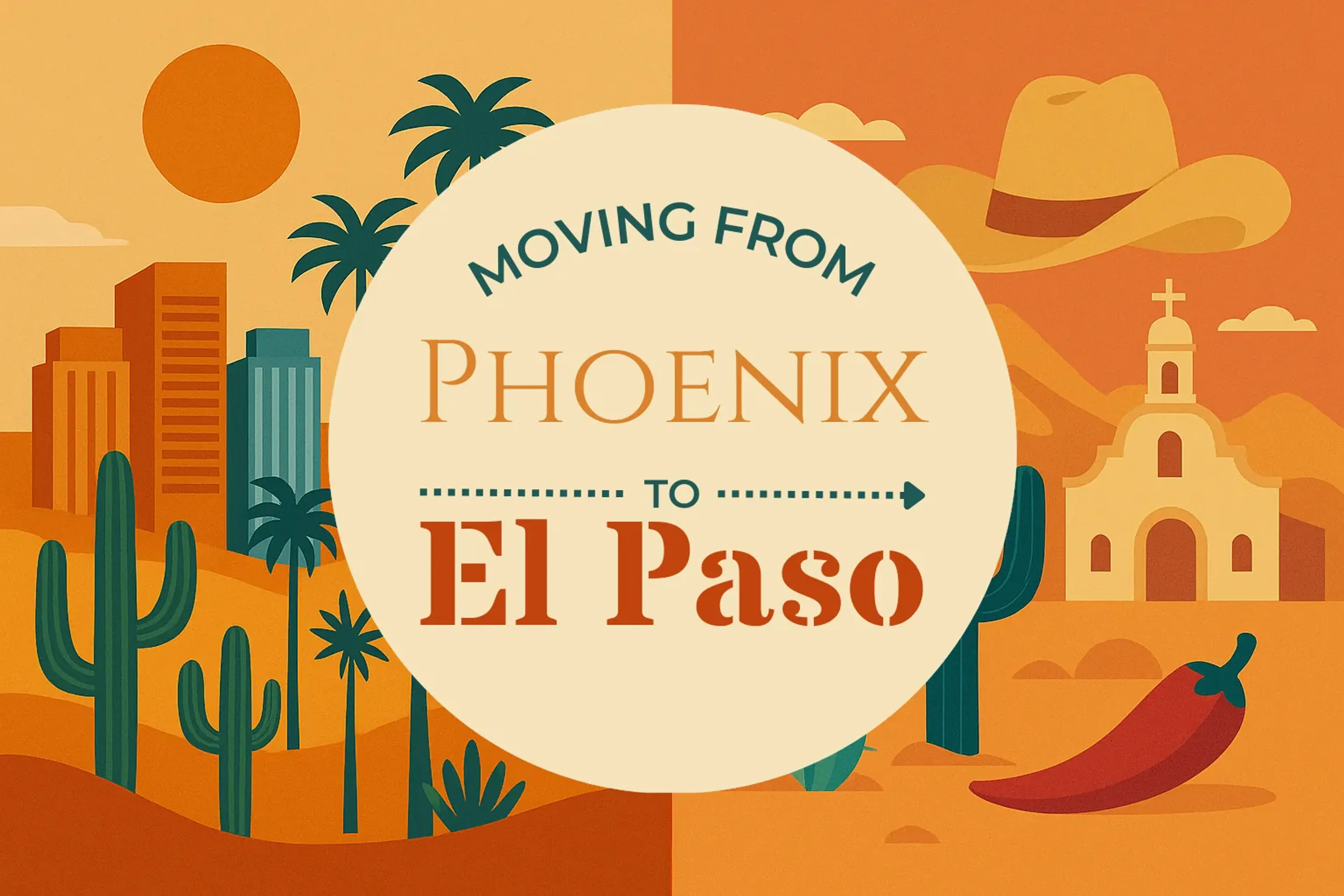 Side-by-side comparison of Phoenix to El Paso moving companies