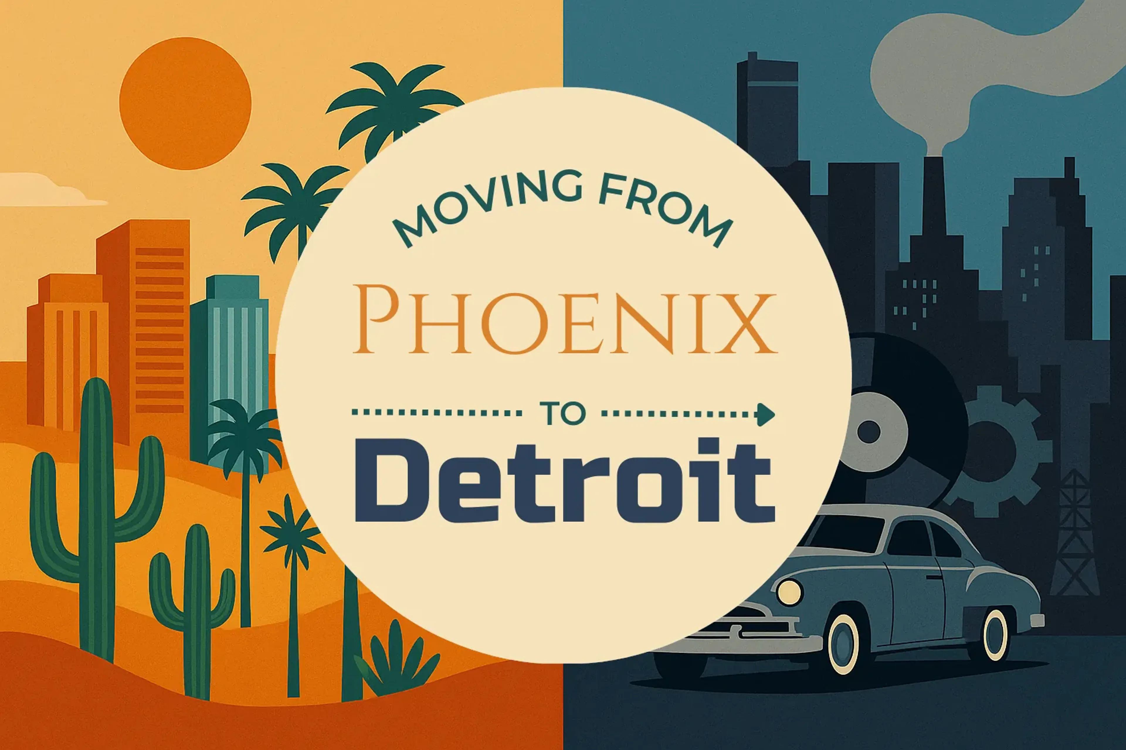 Side-by-side comparison of Phoenix to Detroit moving companies