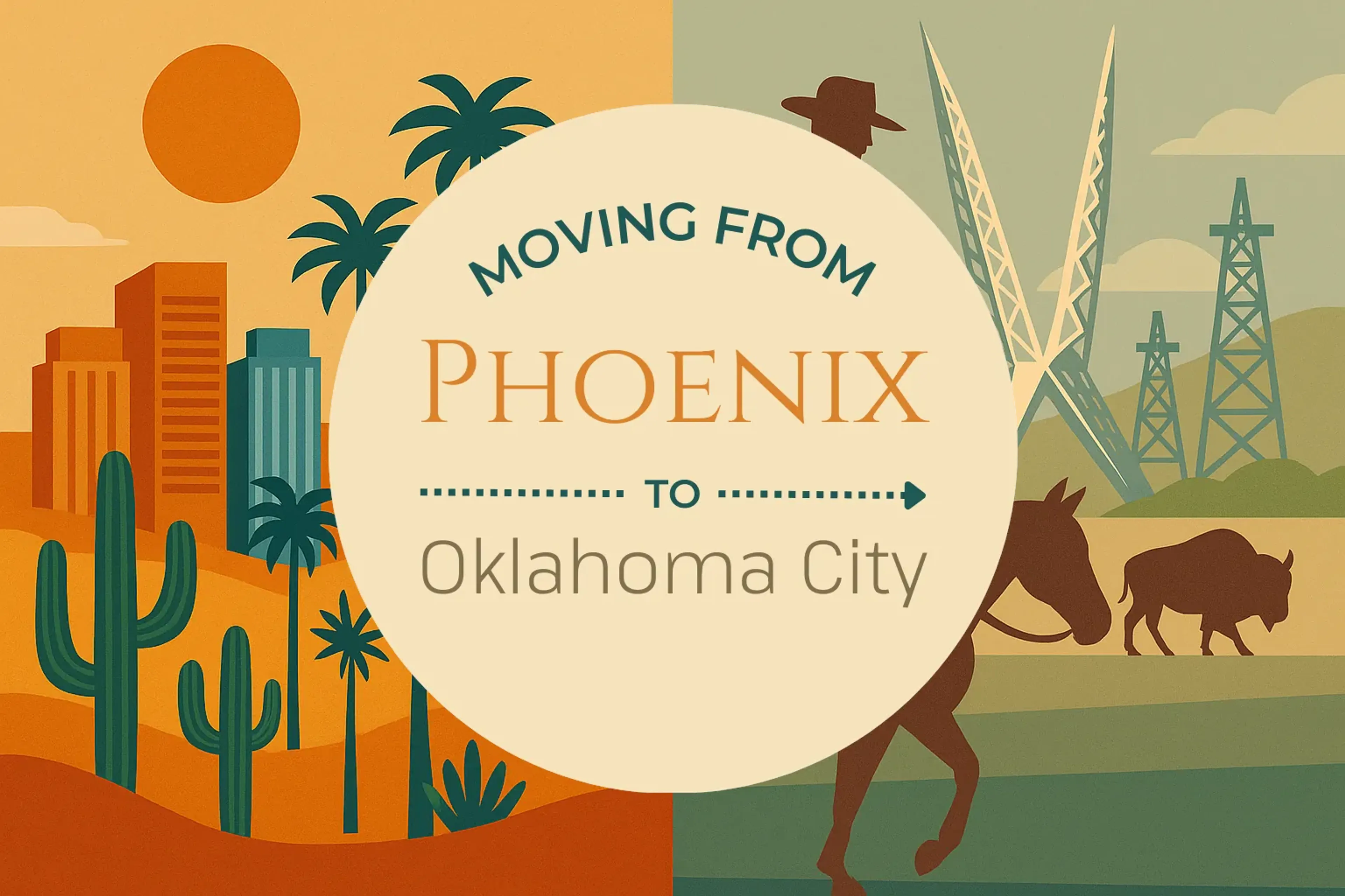 Side-by-side comparison of Phoenix to Oklahoma City moving companies