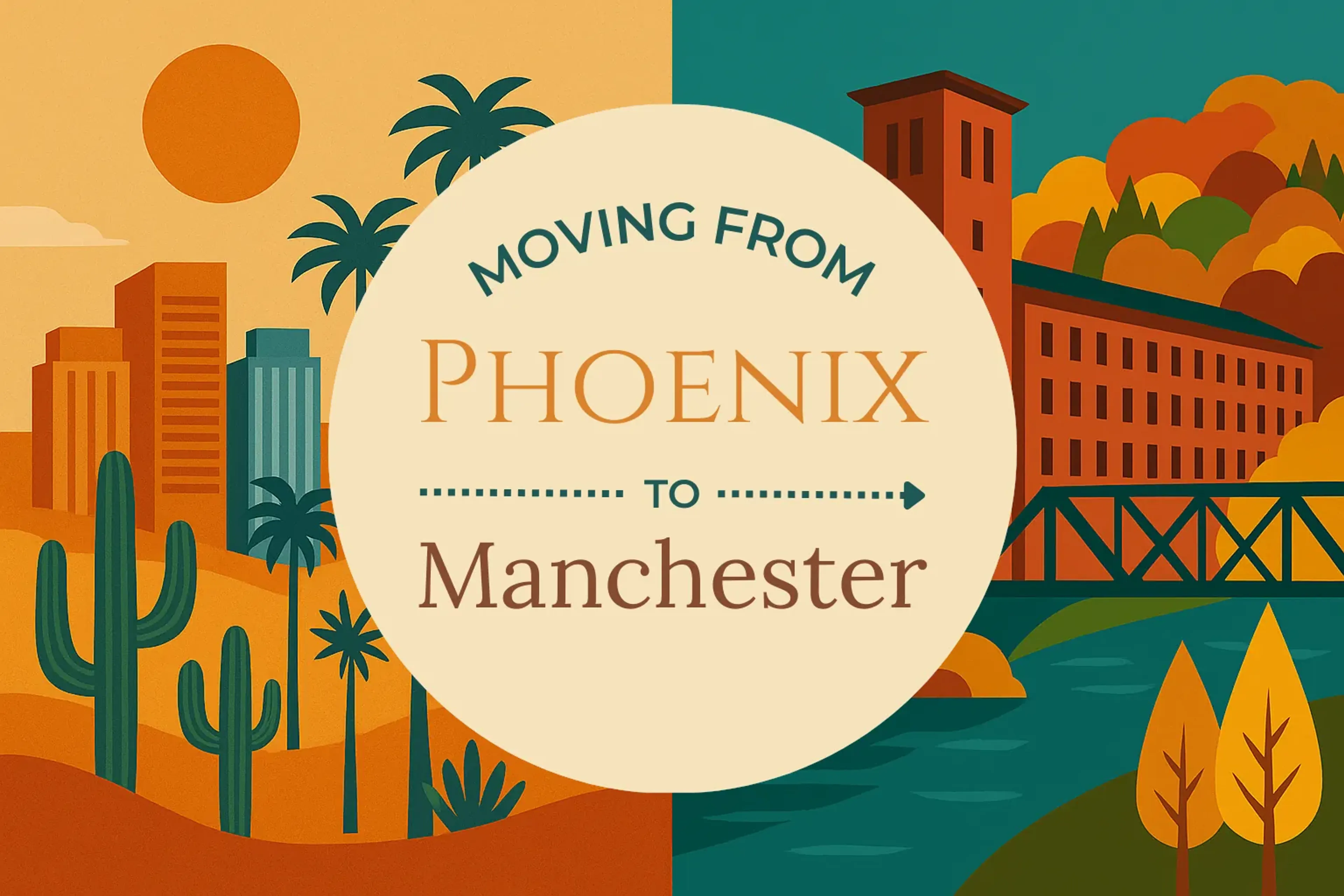 Side-by-side comparison of Phoenix to Manchester moving companies