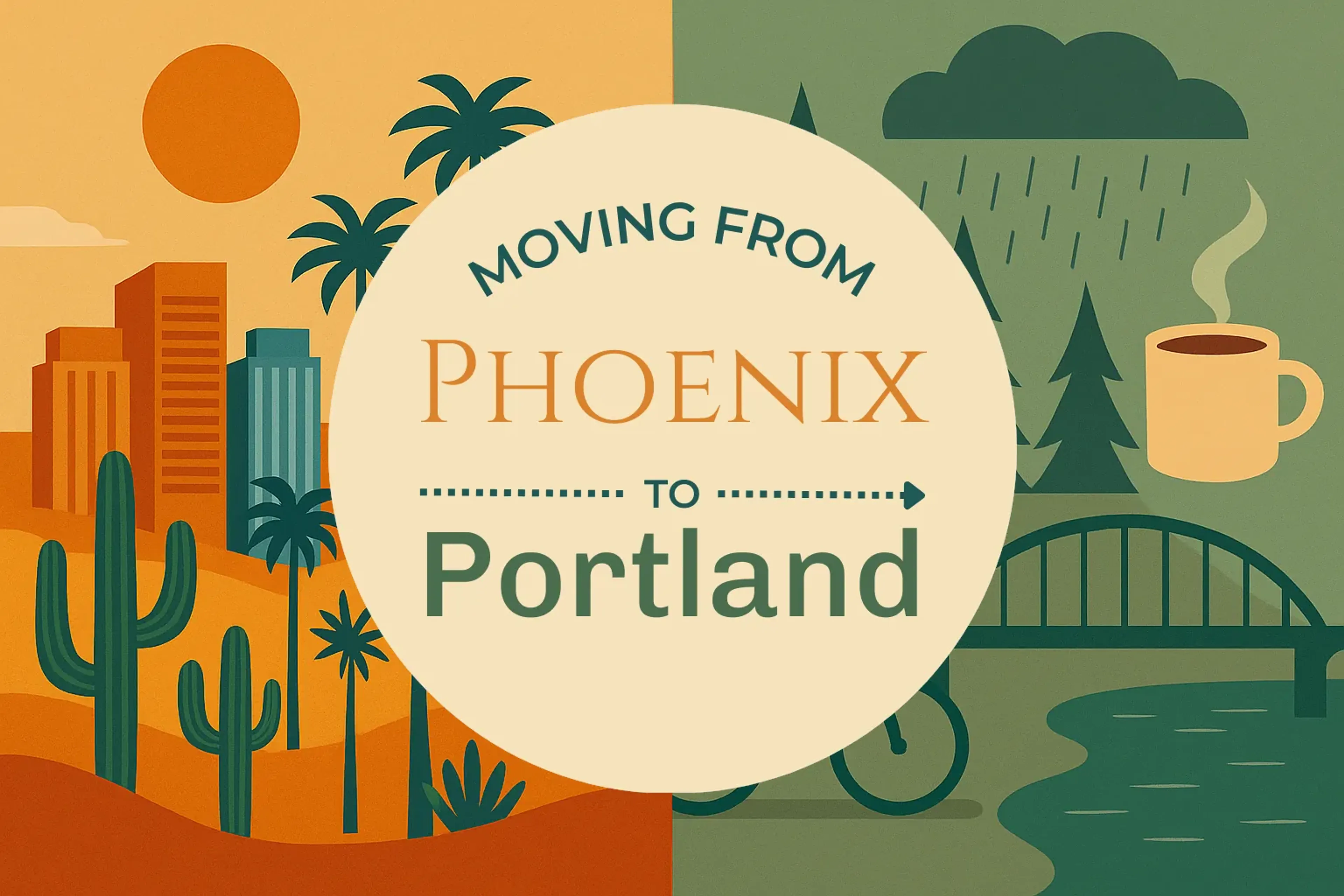Side-by-side comparison of Phoenix to Portland moving companies