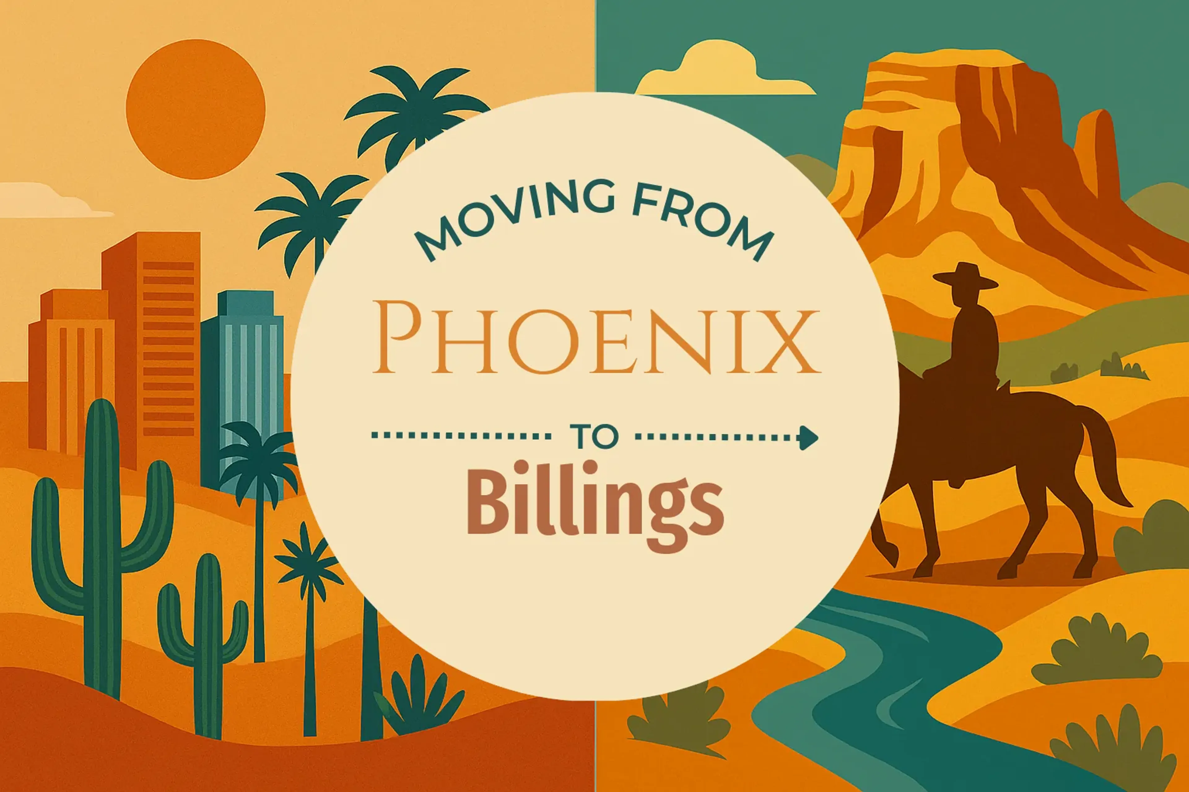 Side-by-side comparison of Phoenix to Billings moving companies