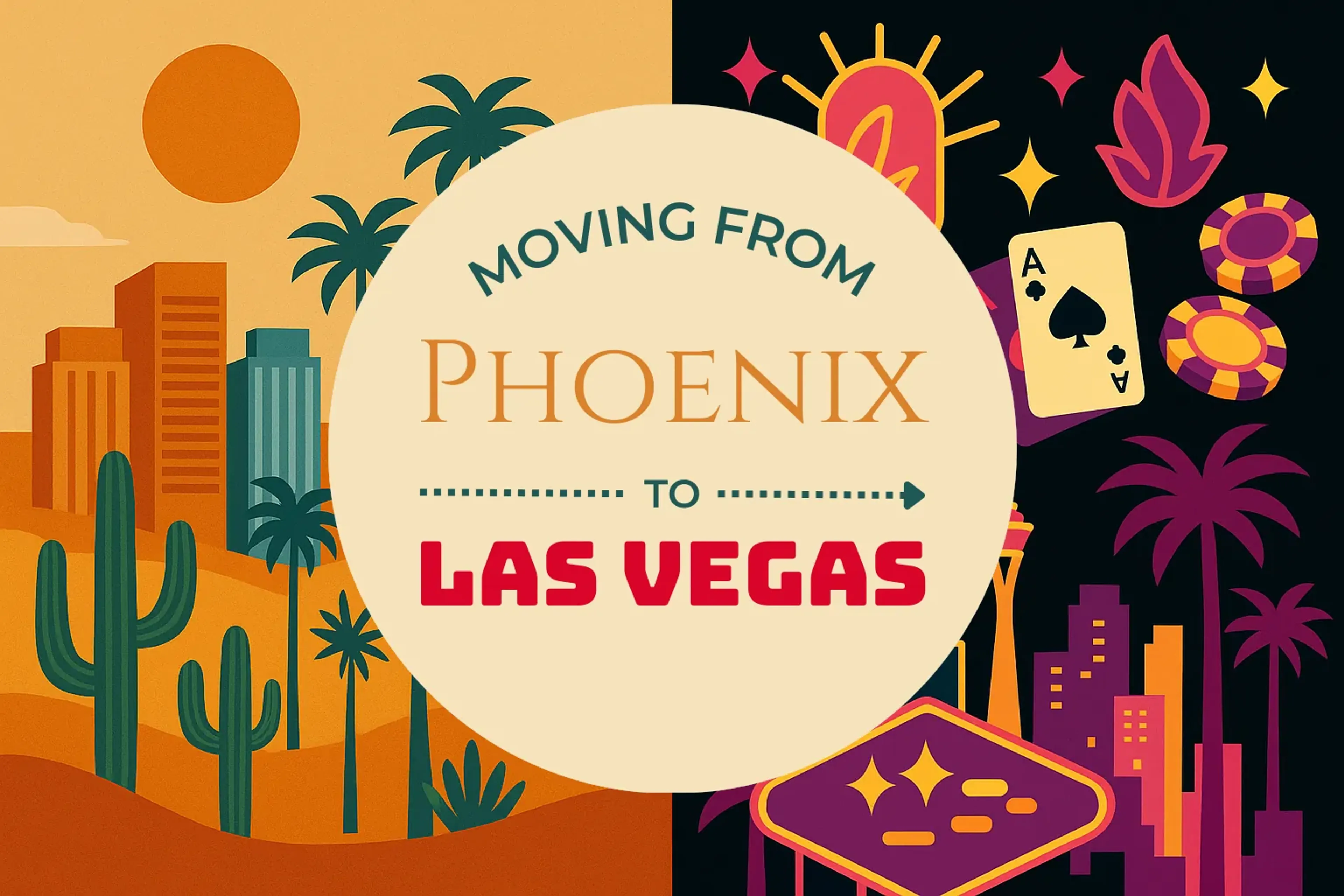 Side-by-side comparison of Phoenix to Las Vegas moving companies
