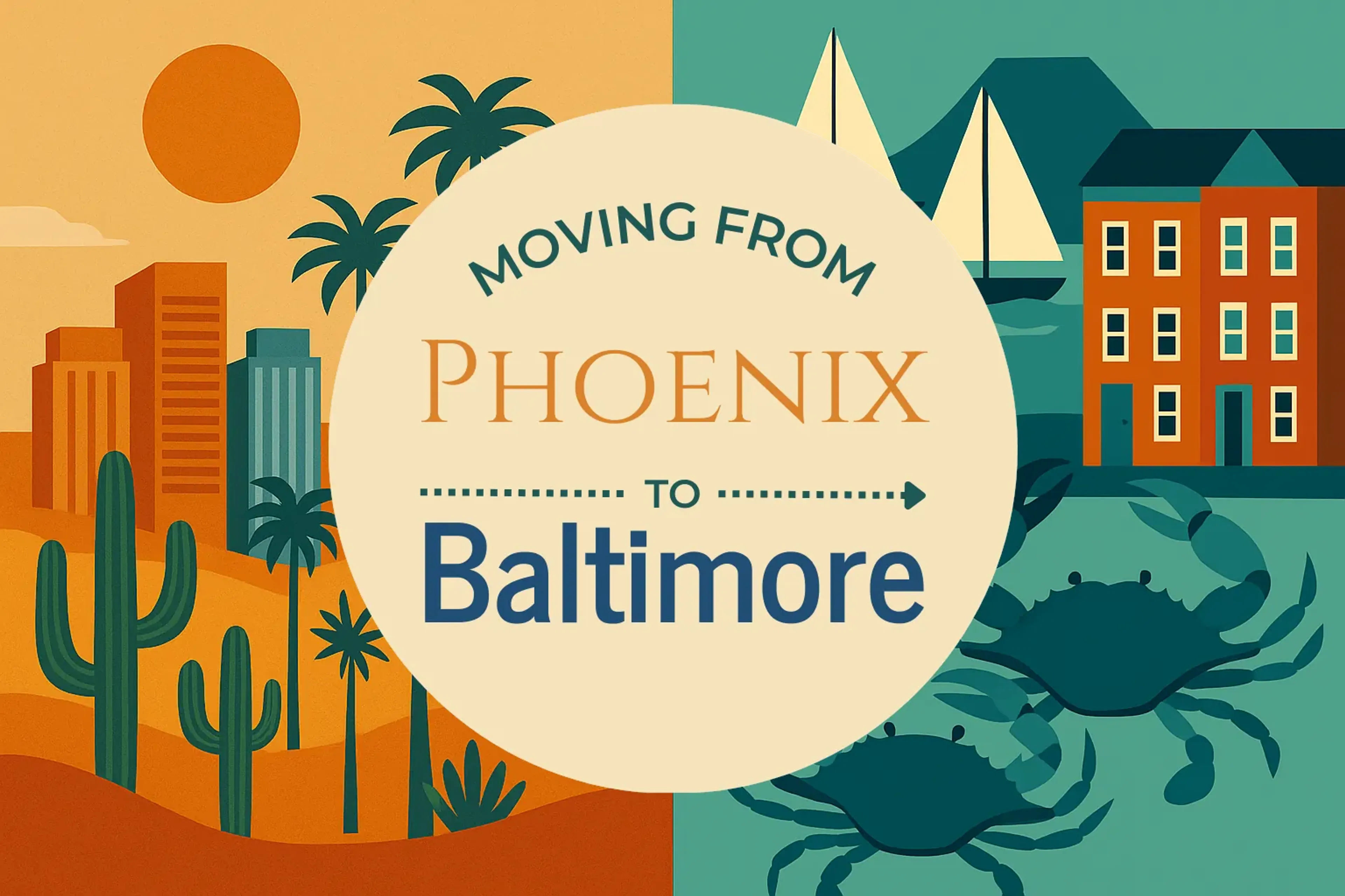 Side-by-side comparison of Phoenix to Baltimore moving companies