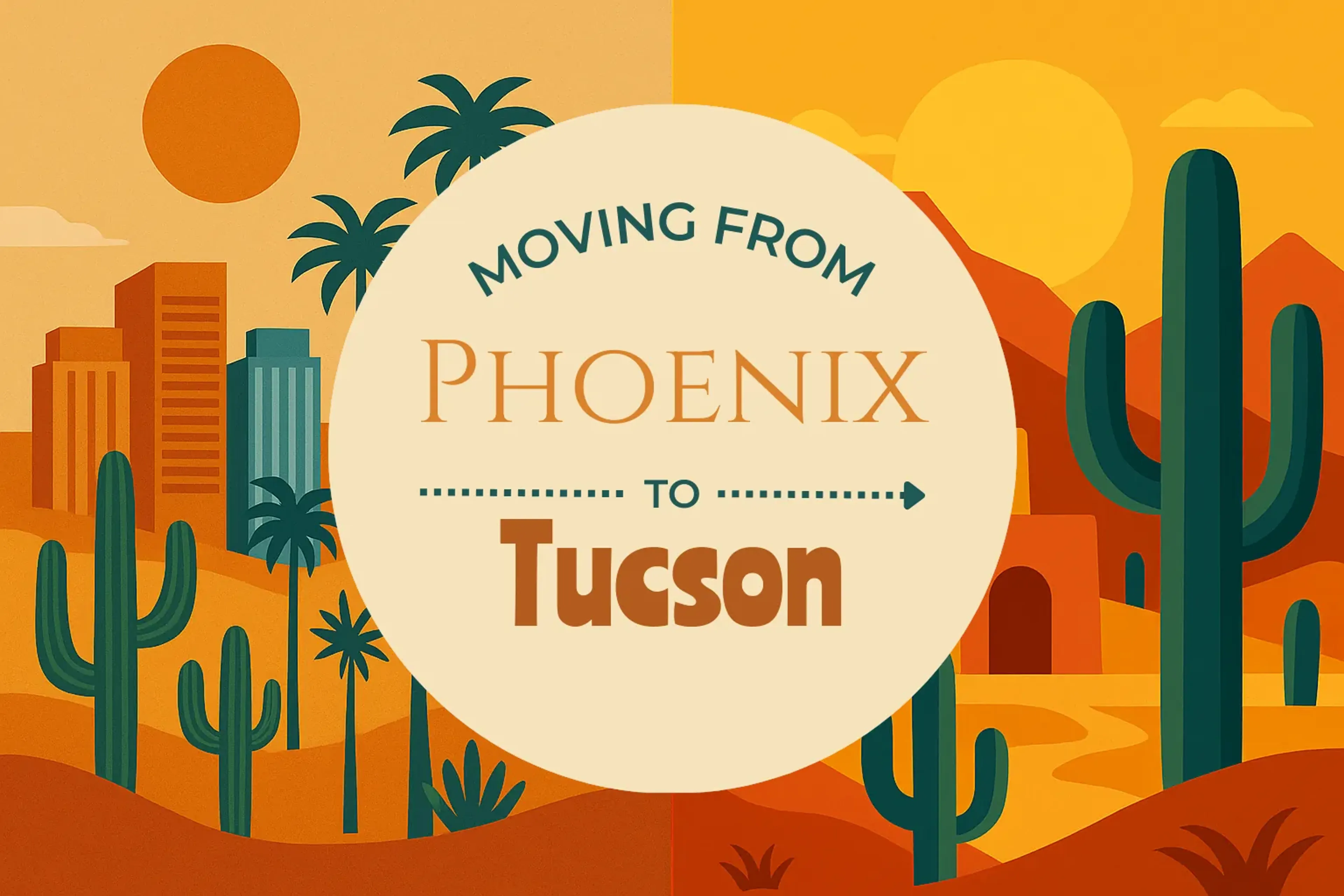 Side-by-side comparison of Phoenix to Tucson moving companies