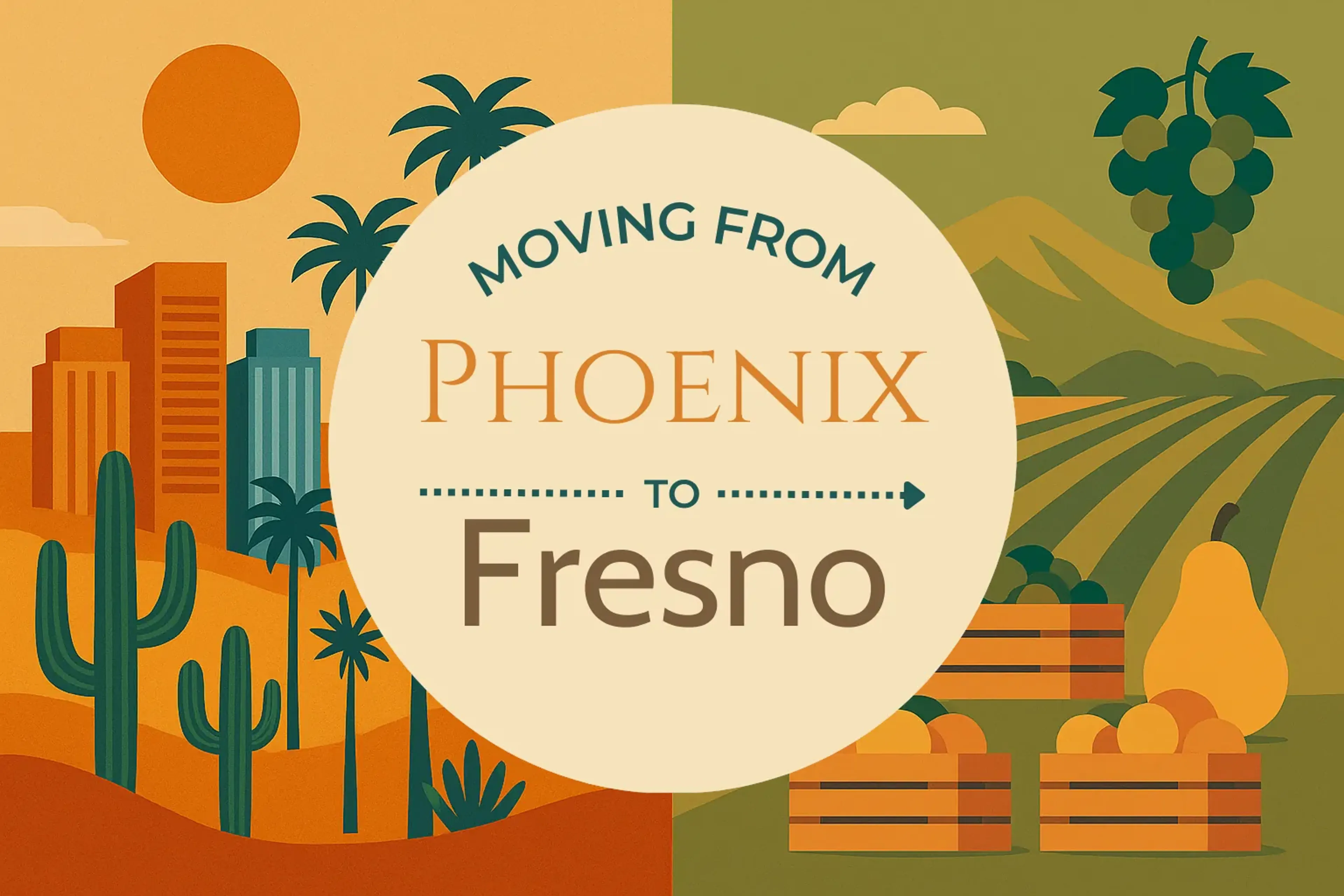 Side-by-side comparison of Phoenix to Fresno moving companies