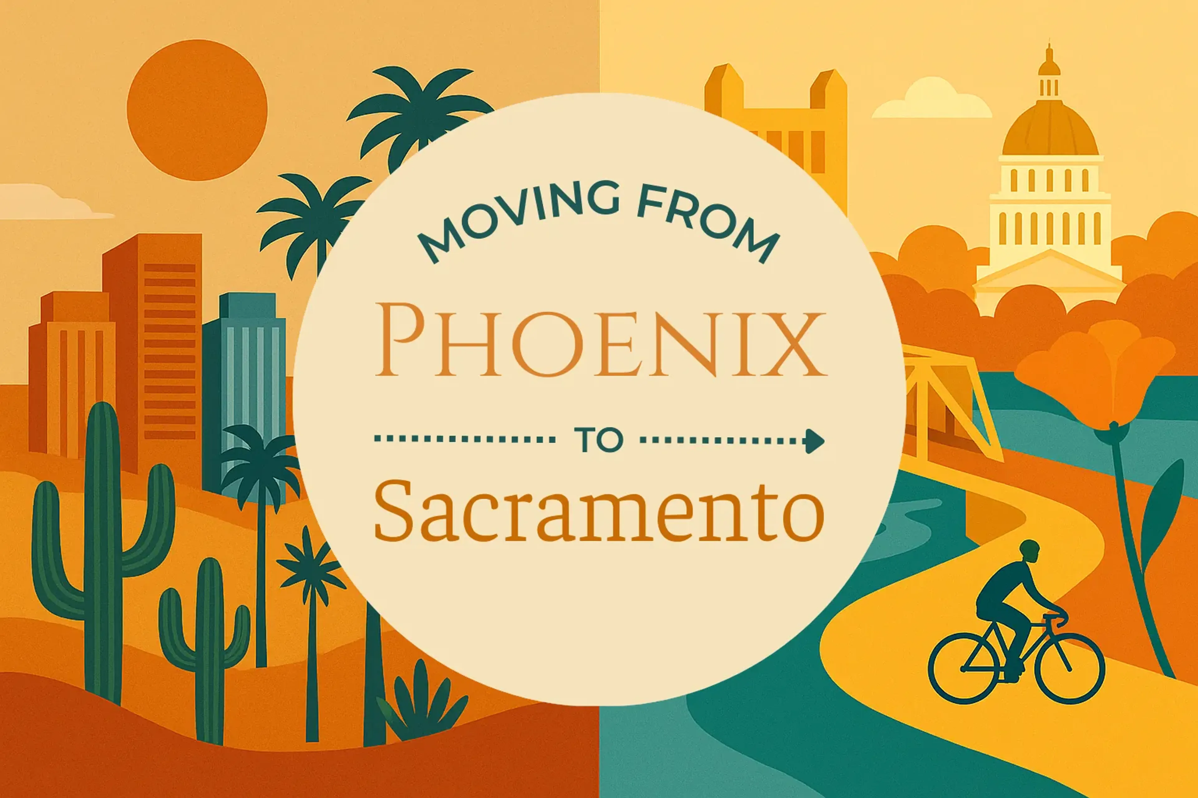 Side-by-side comparison of Phoenix to Sacramento moving companies