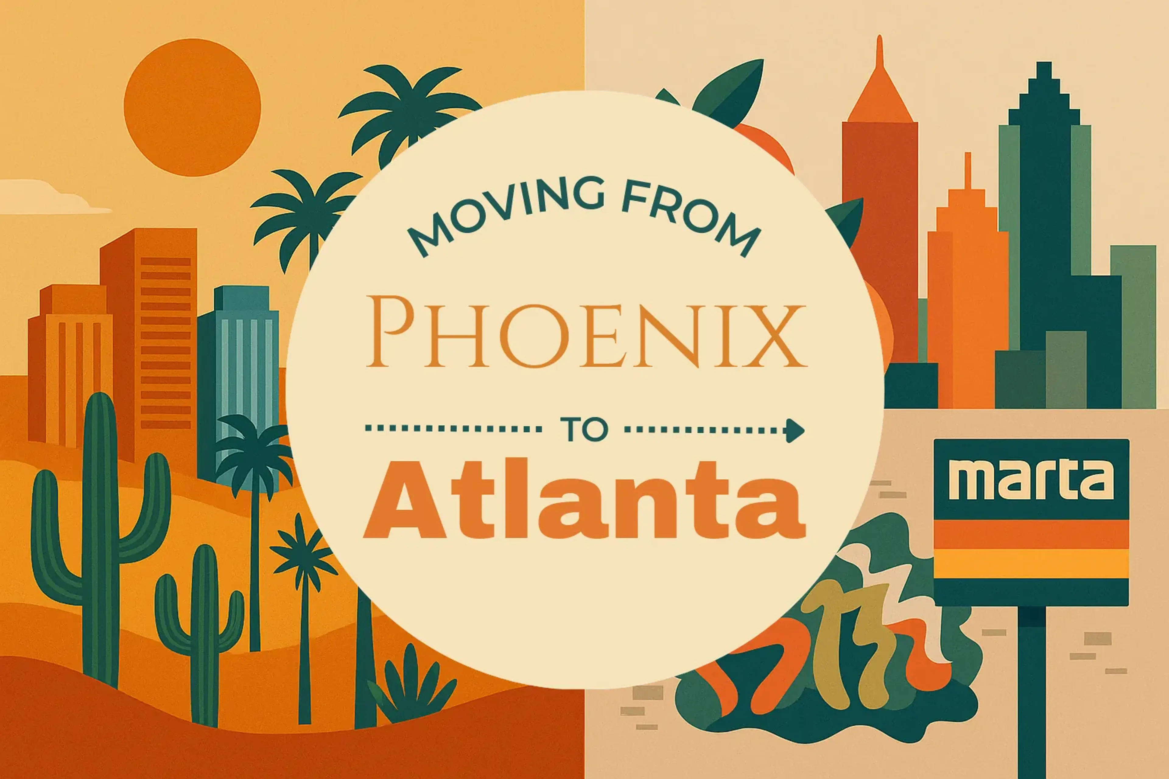 Side-by-side comparison of Phoenix to Atlanta moving companies