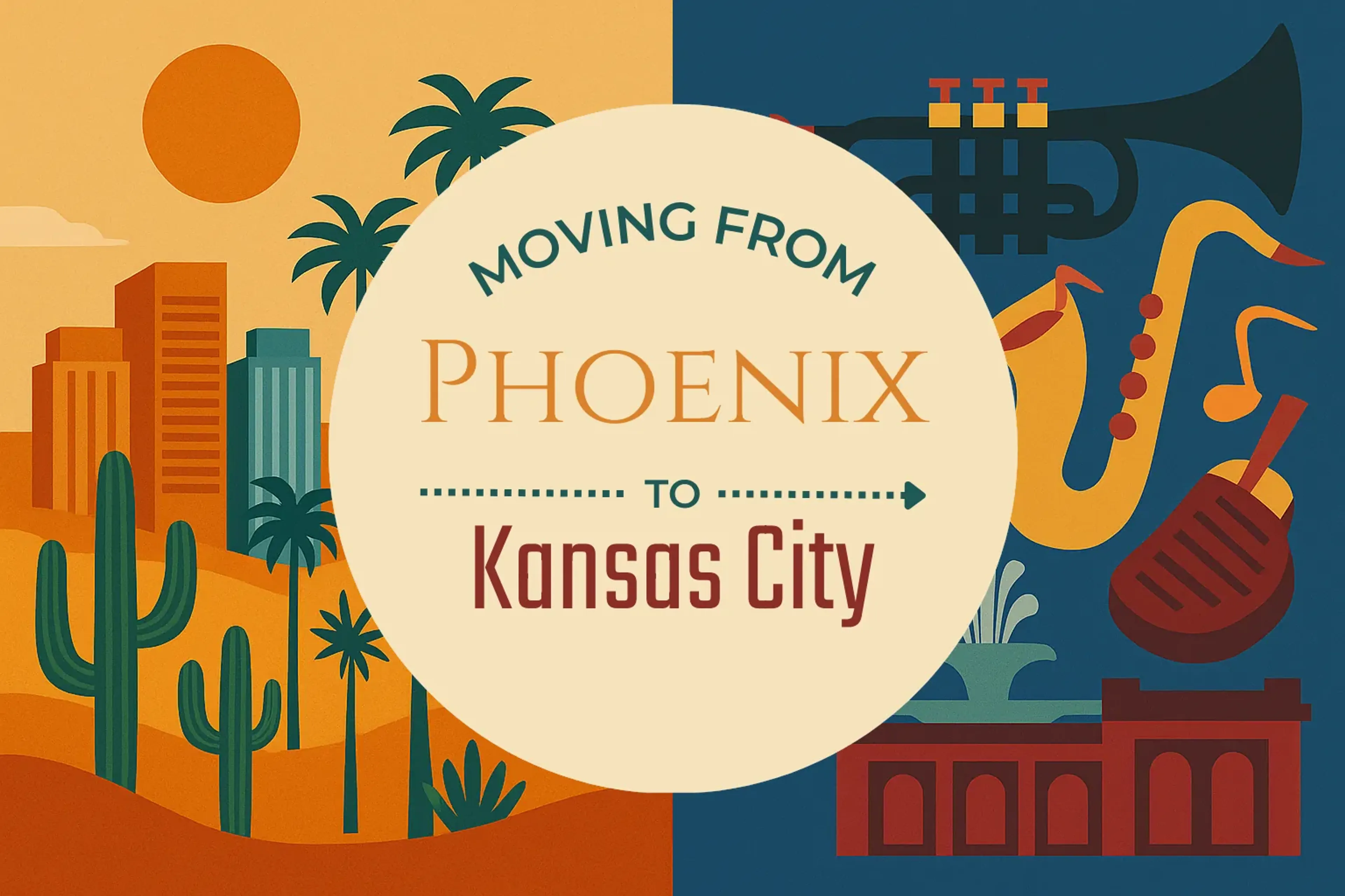 Side-by-side comparison of Phoenix to Kansas City moving companies