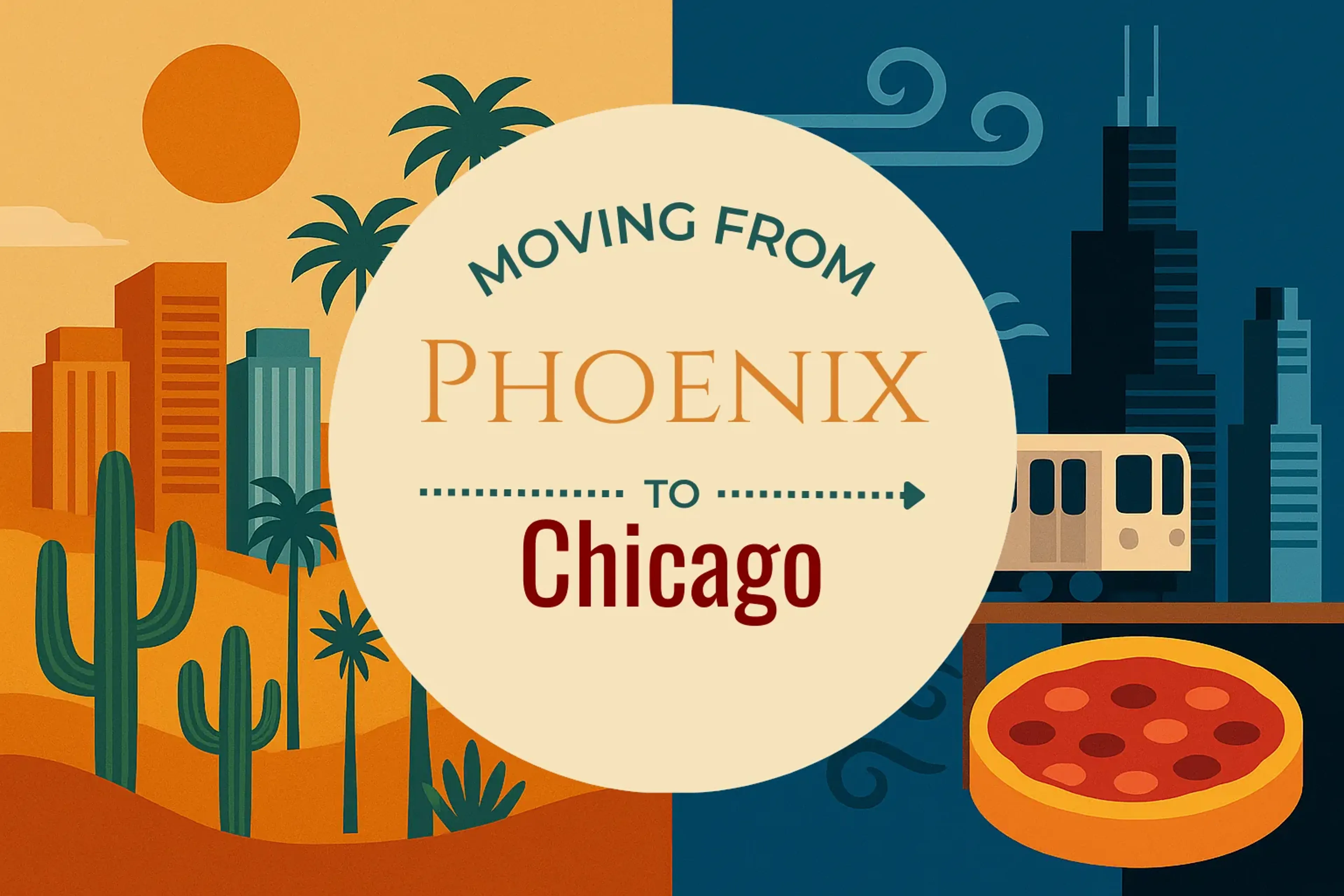 Side-by-side comparison of Phoenix to Chicago moving companies