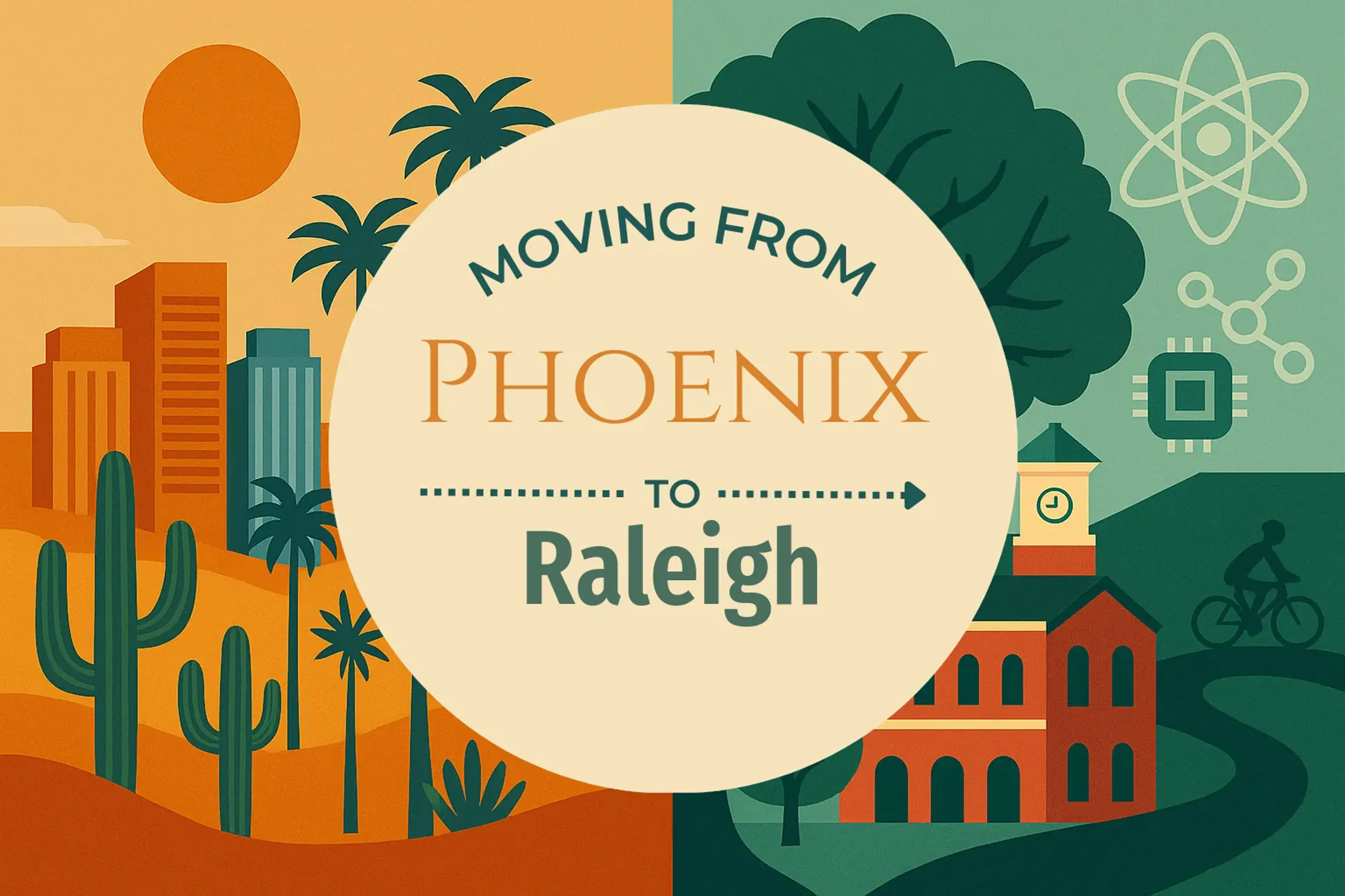 Side-by-side comparison of Phoenix to Raleigh moving companies