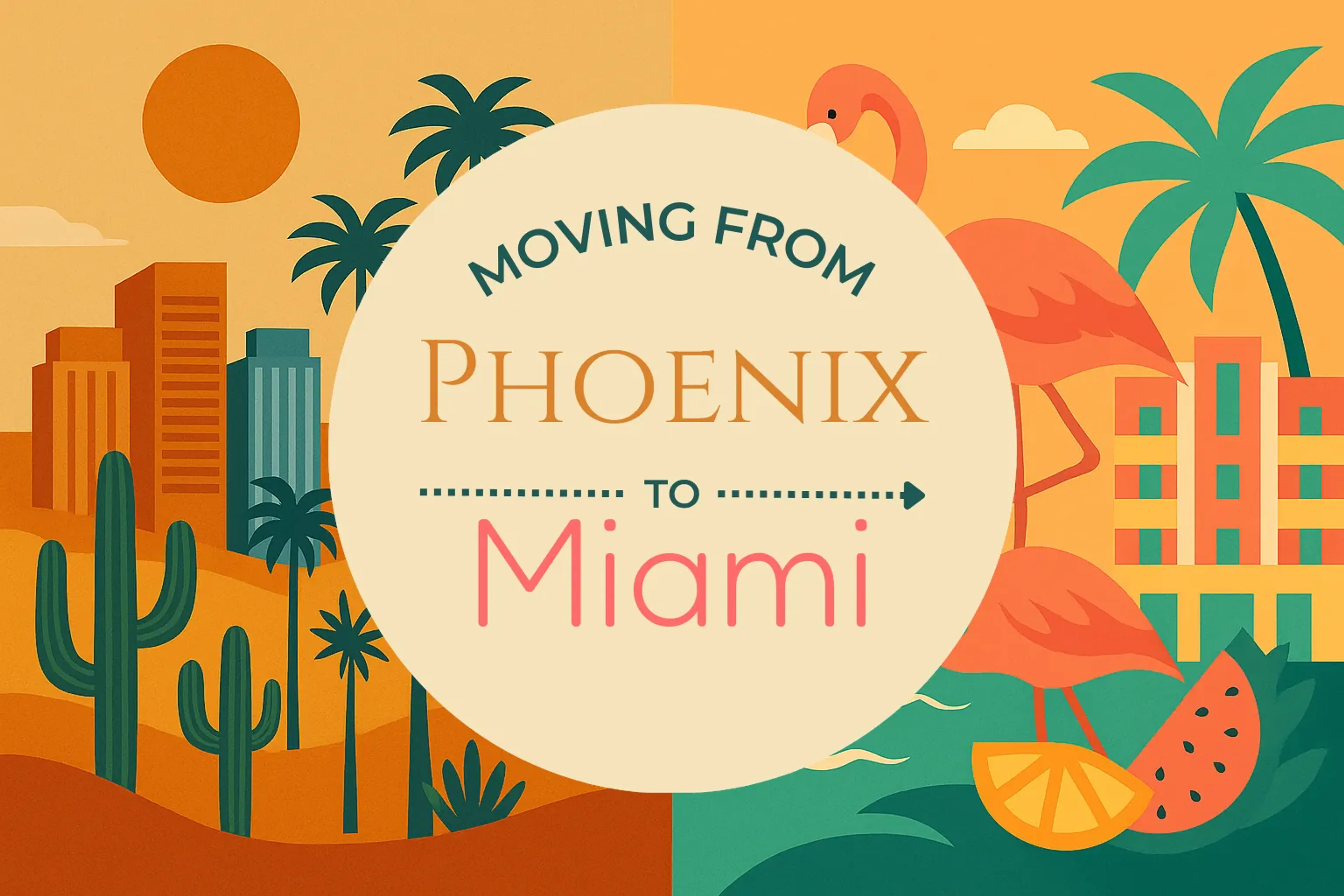 Side-by-side comparison of Phoenix to Miami moving companies