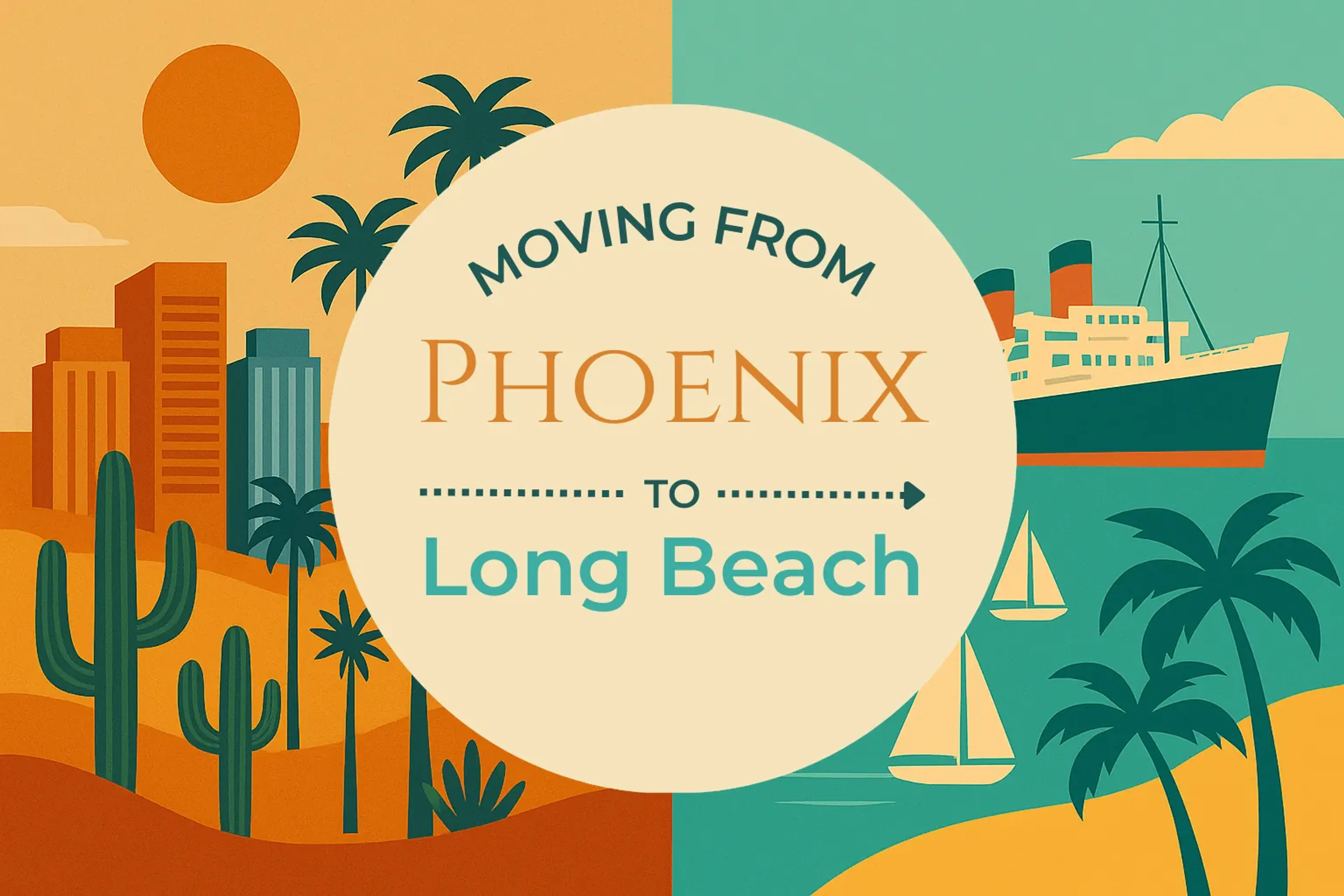Side-by-side comparison of Phoenix to Long Beach moving companies