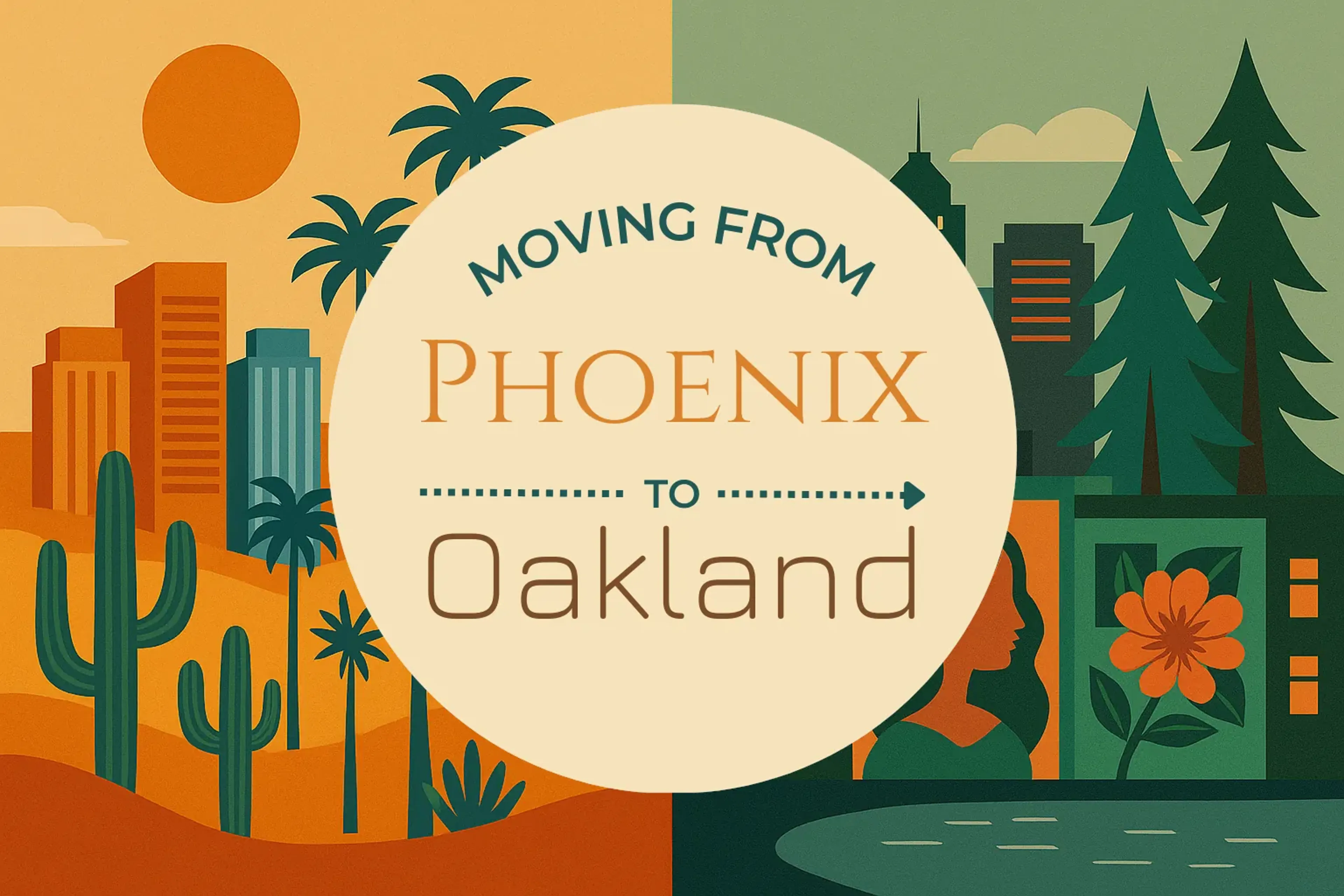 Side-by-side comparison of Phoenix to Oakland moving companies