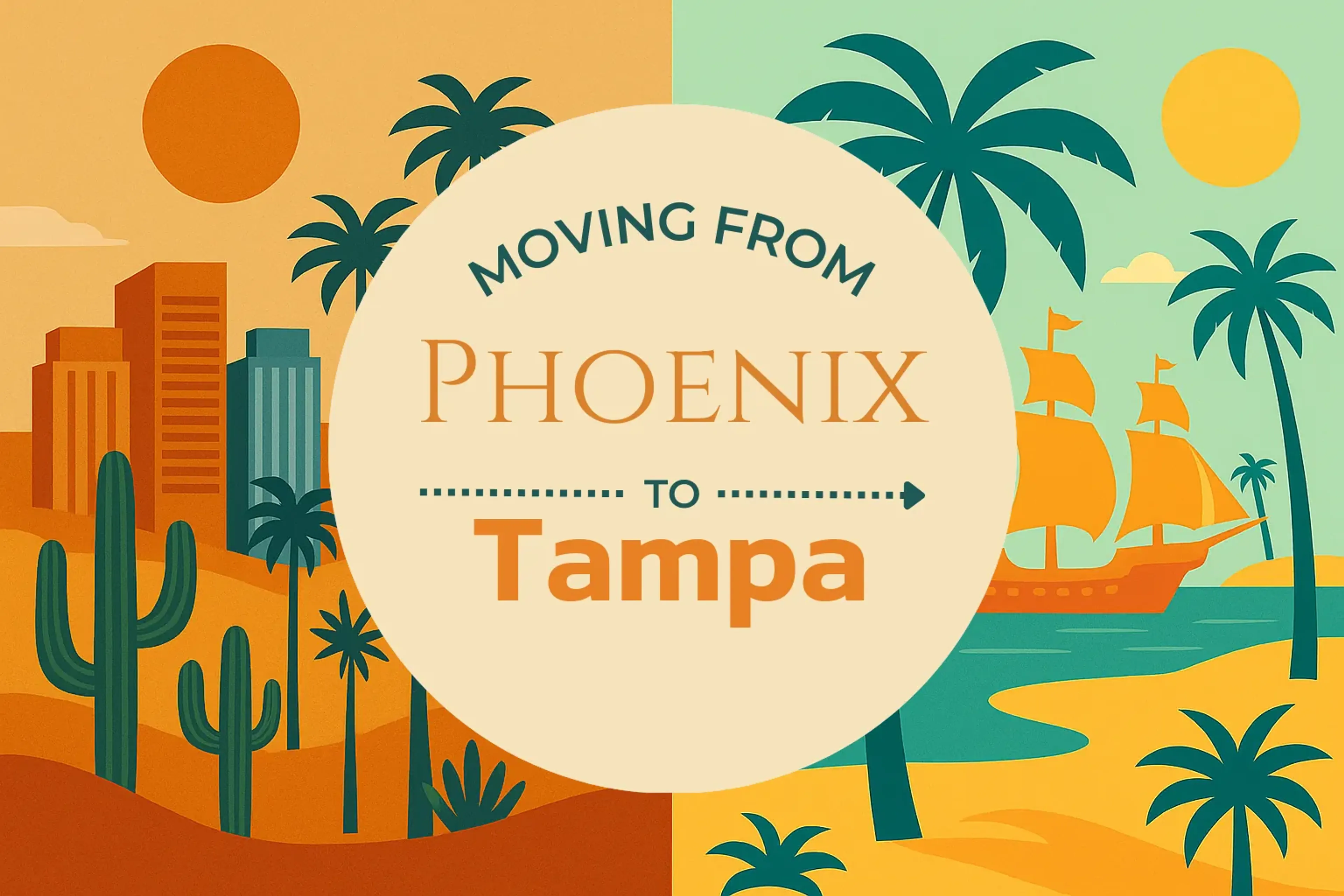Side-by-side comparison of Phoenix to Tampa moving companies