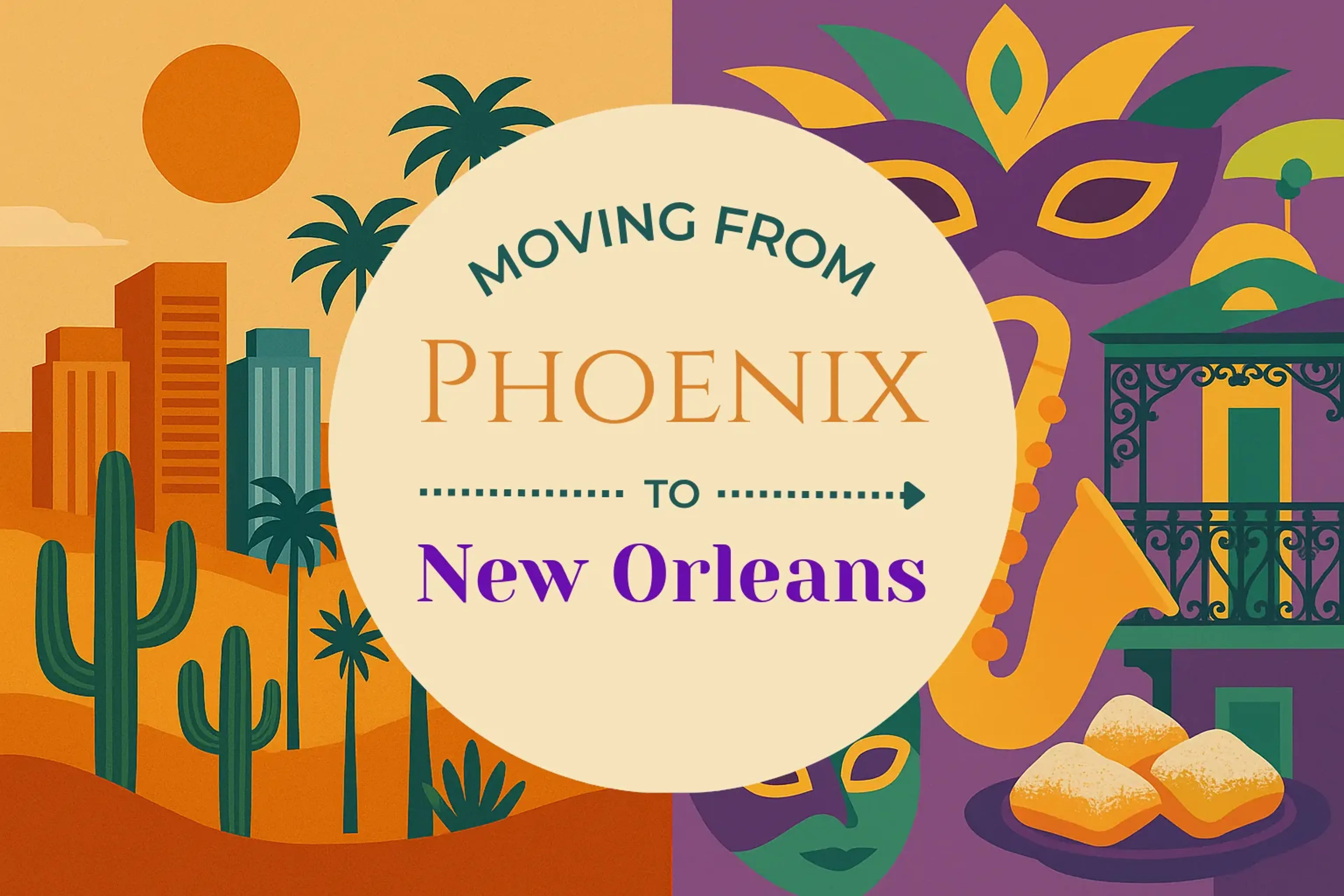 Side-by-side comparison of Phoenix to New Orleans moving companies