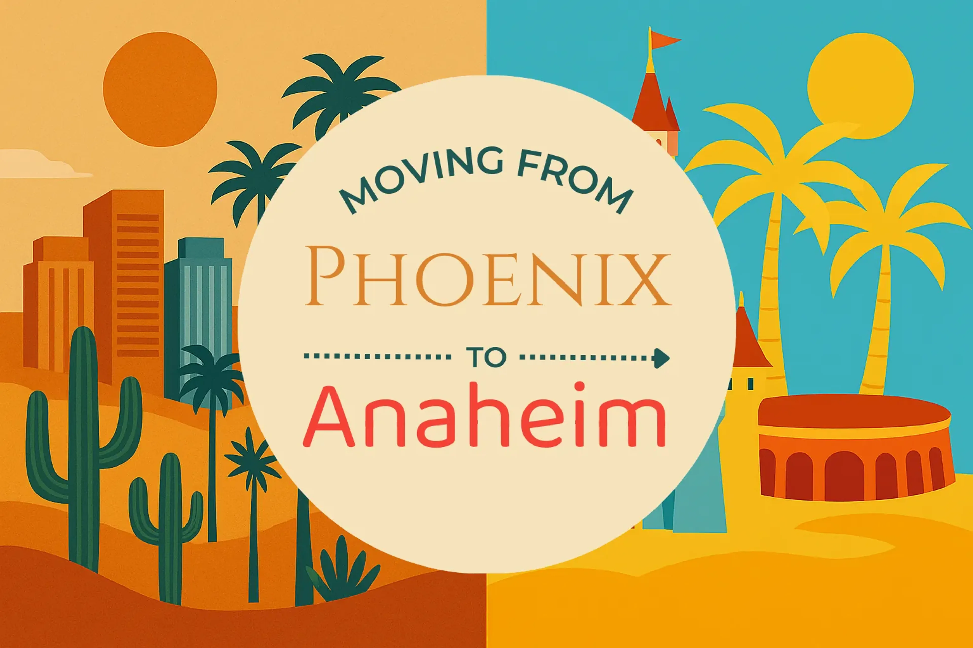 Side-by-side comparison of Phoenix to Anaheim moving companies