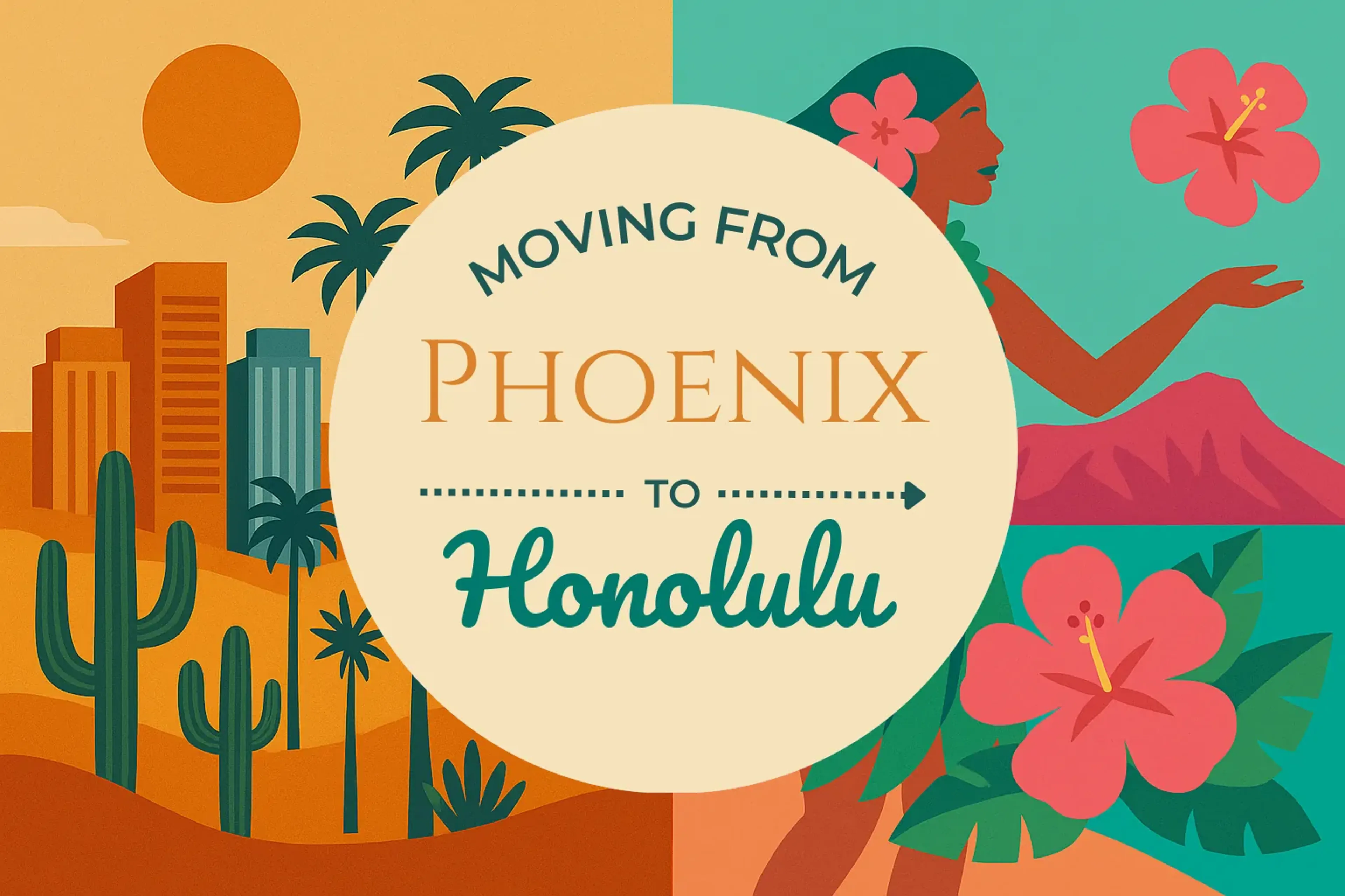 Side-by-side comparison of Phoenix to Honolulu moving companies
