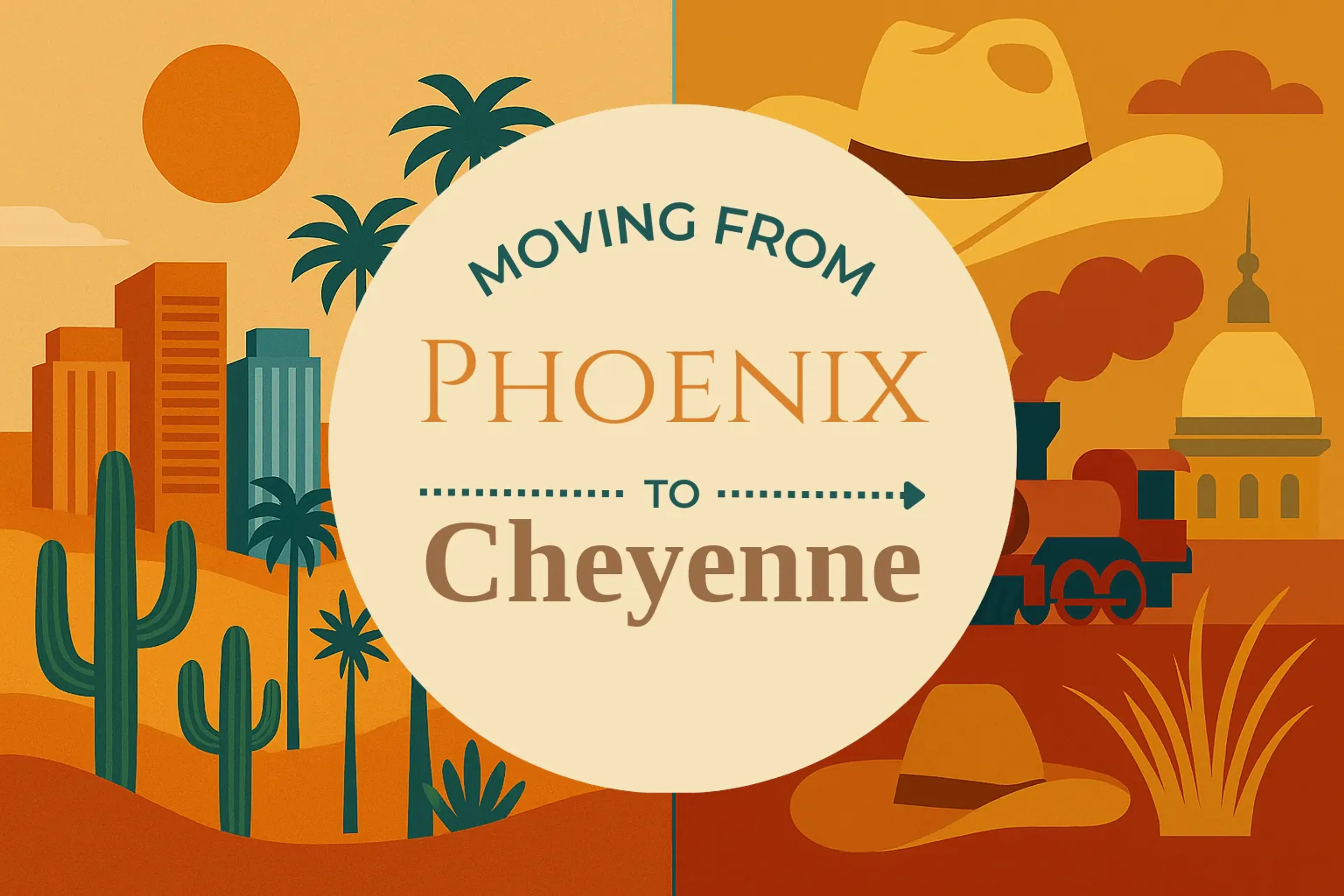Side-by-side comparison of Phoenix to Cheyenne moving companies