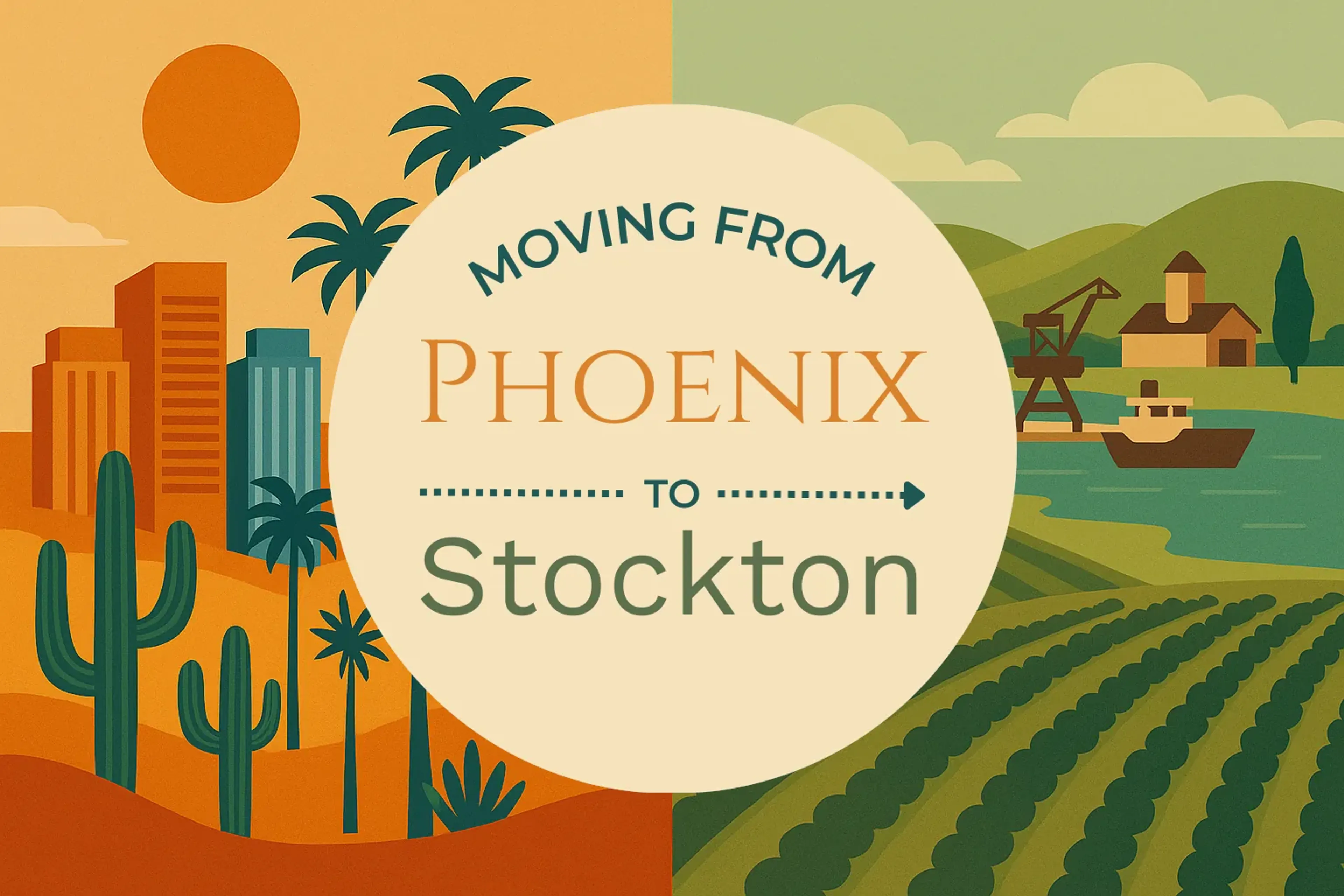 Side-by-side comparison of Phoenix to Stockton moving companies