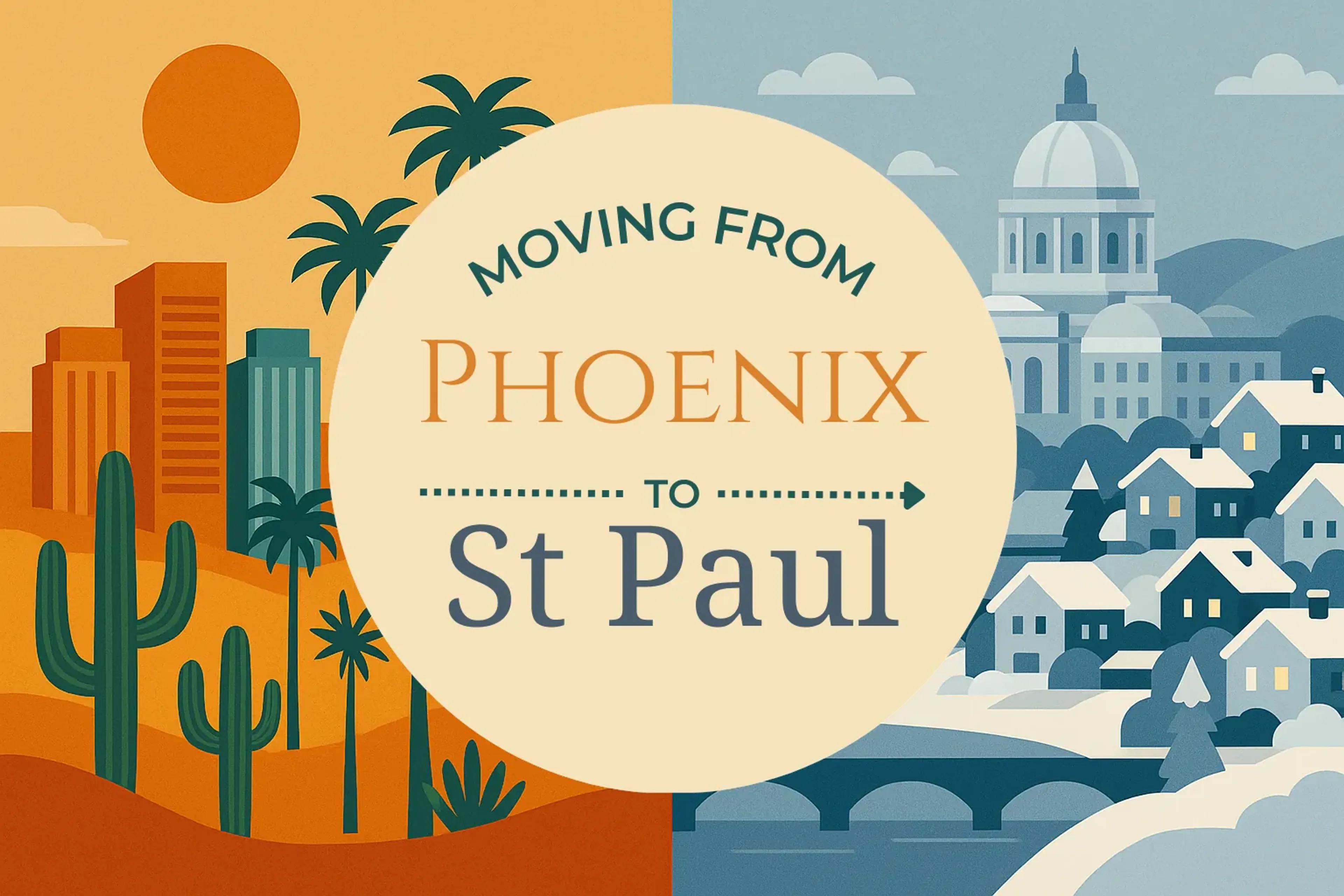 Side-by-side comparison of Phoenix to St. Paul moving companies