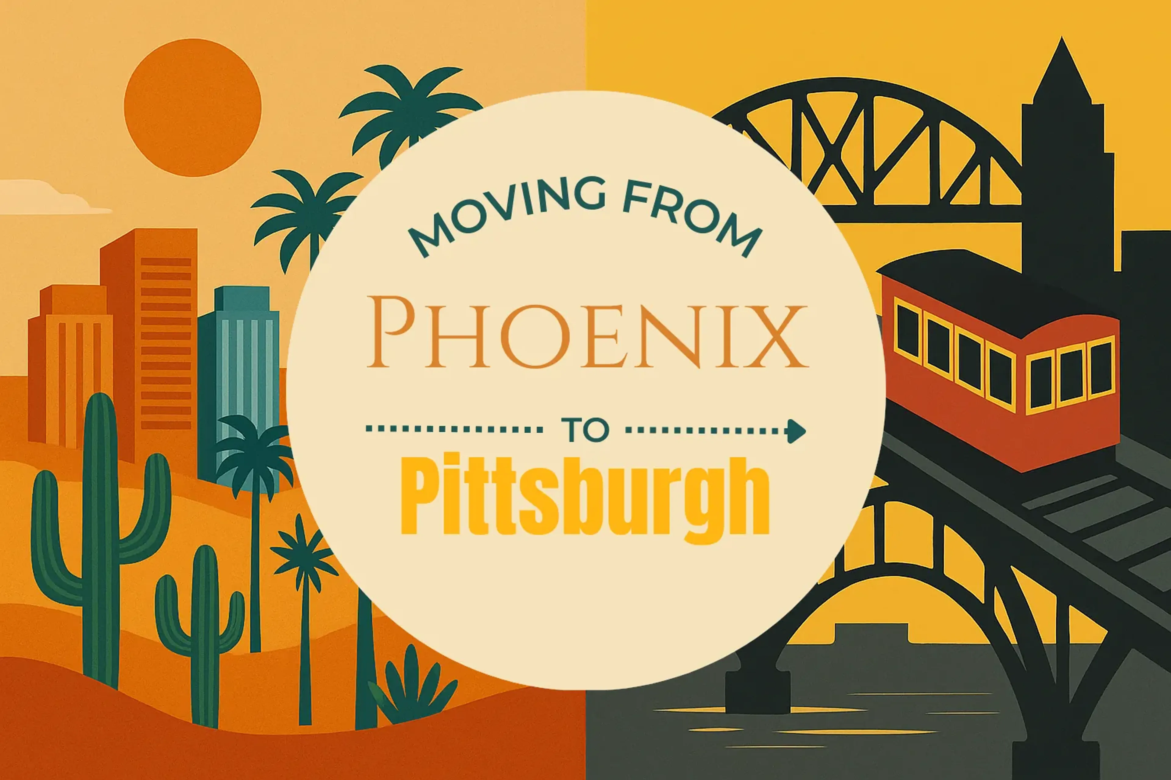 Side-by-side comparison of Phoenix to Pittsburgh moving companies