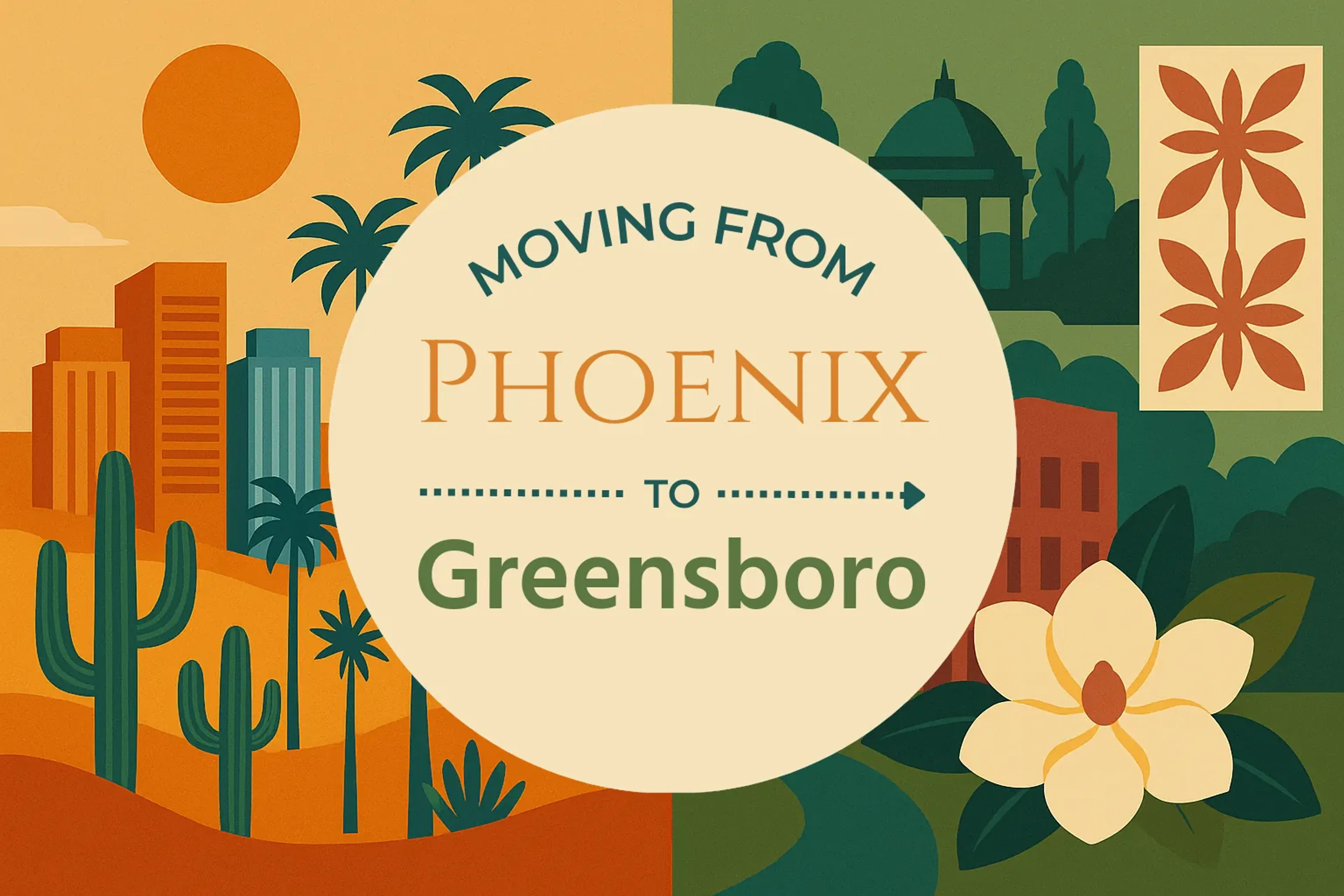 Side-by-side comparison of Phoenix to Greensboro moving companies