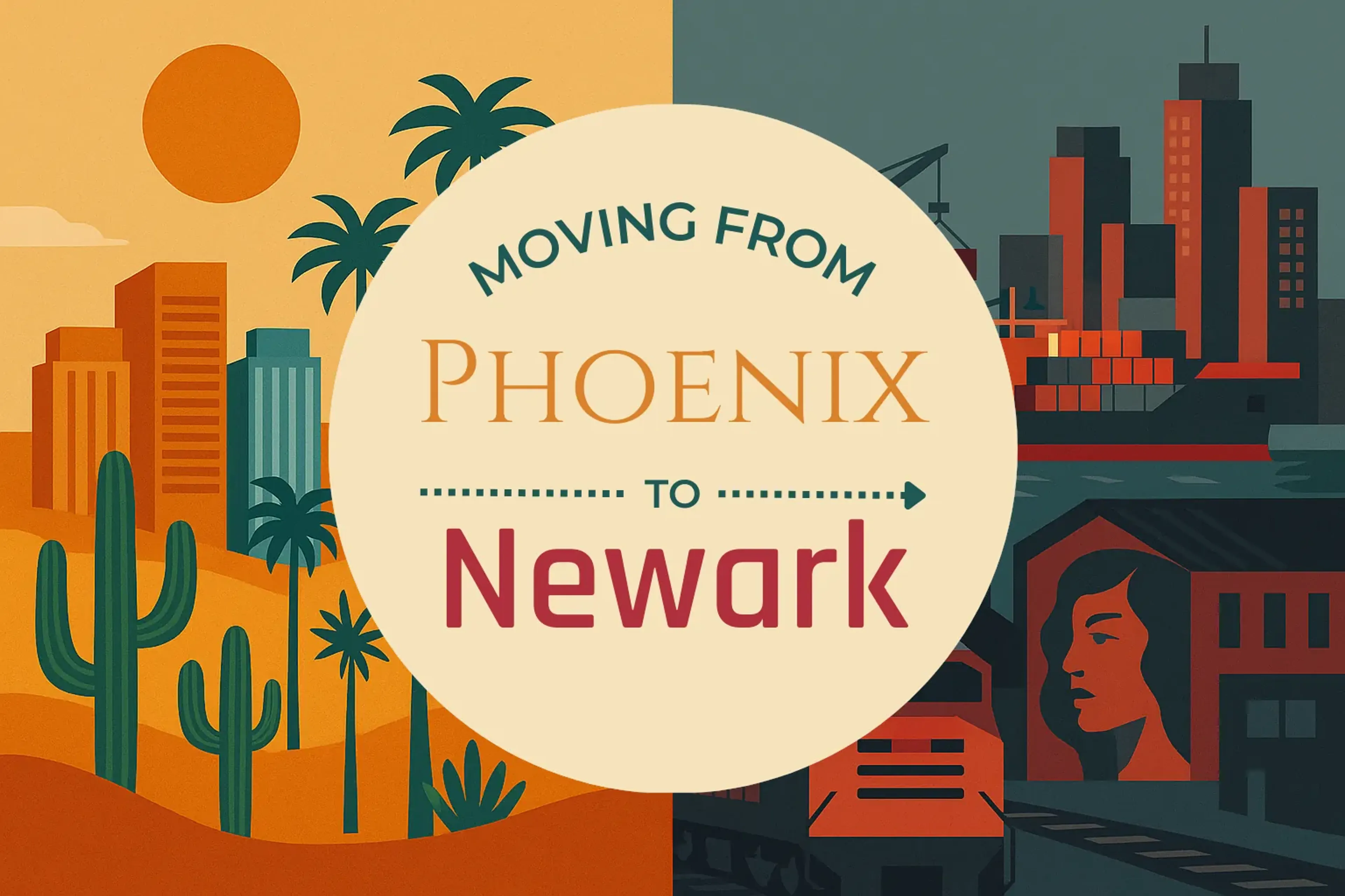 Side-by-side comparison of Phoenix to Newark moving companies