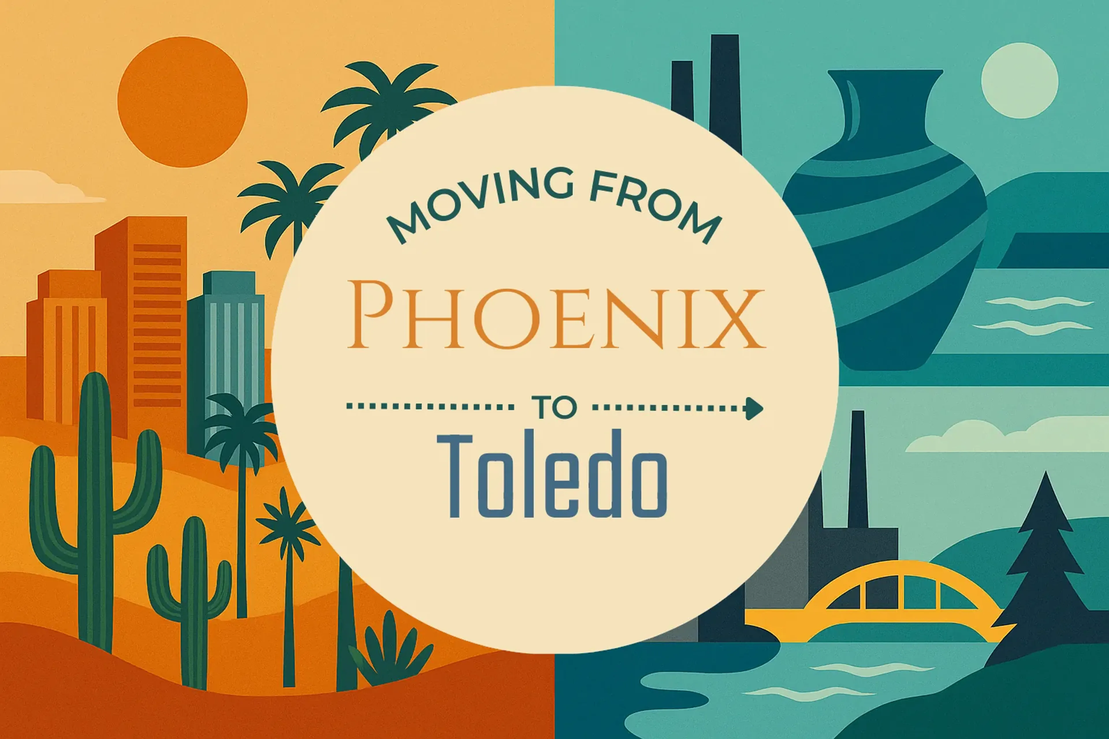 Side-by-side comparison of Phoenix to Toledo moving companies