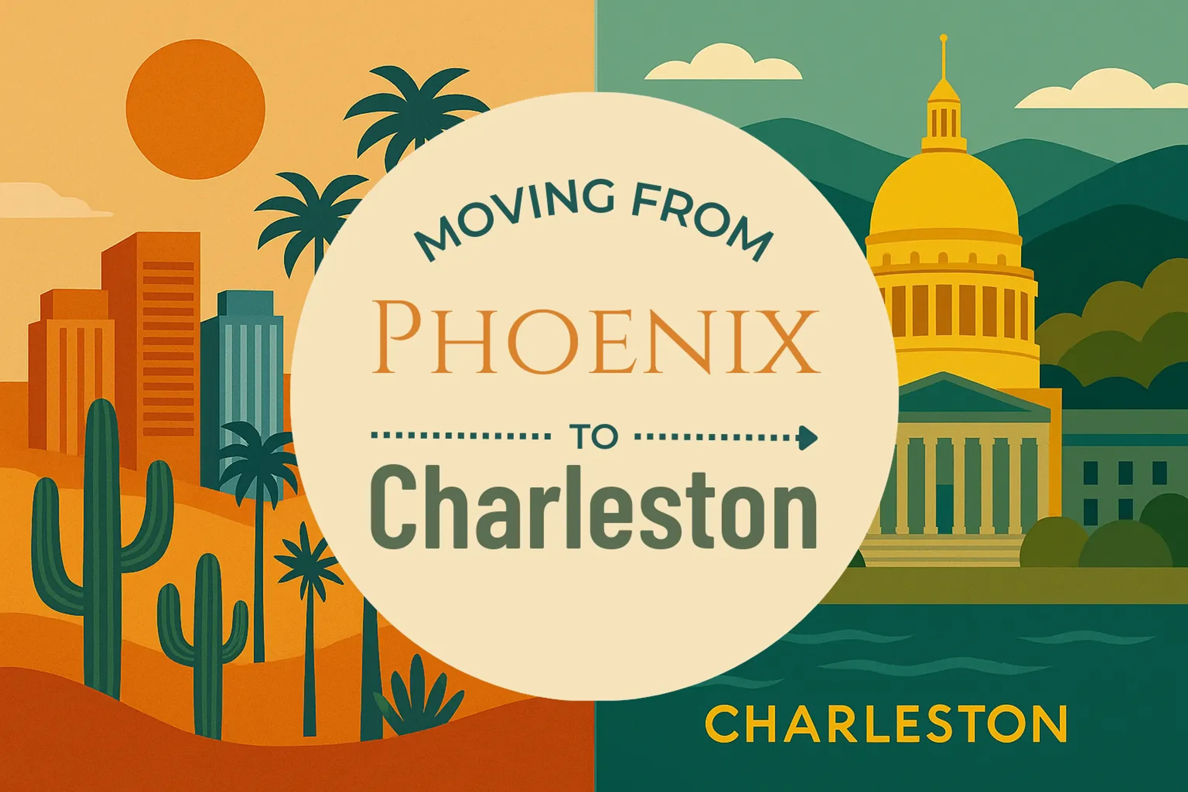 Side-by-side comparison of Phoenix to Charleston moving companies