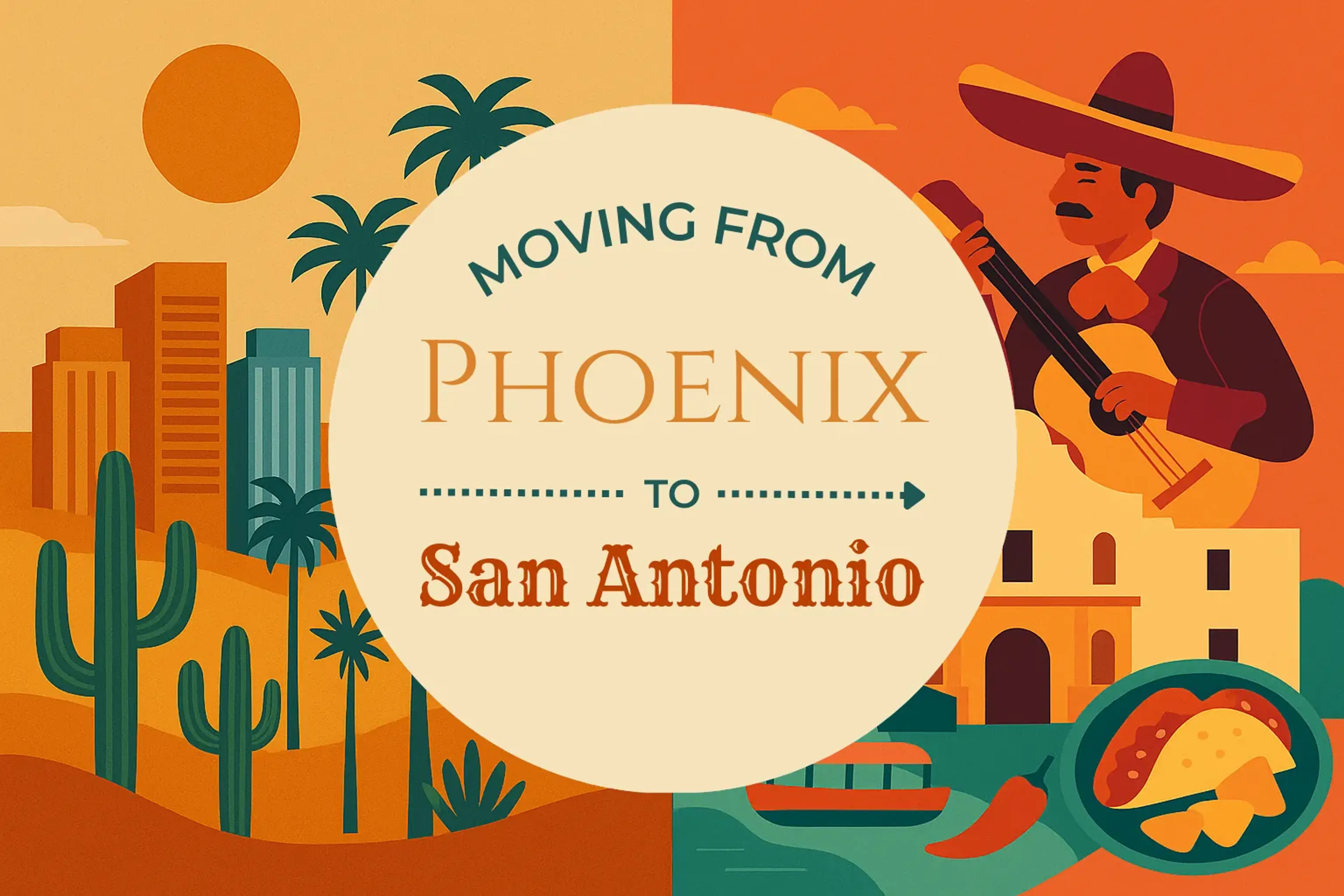 Side-by-side comparison of Phoenix to San Antonio moving companies