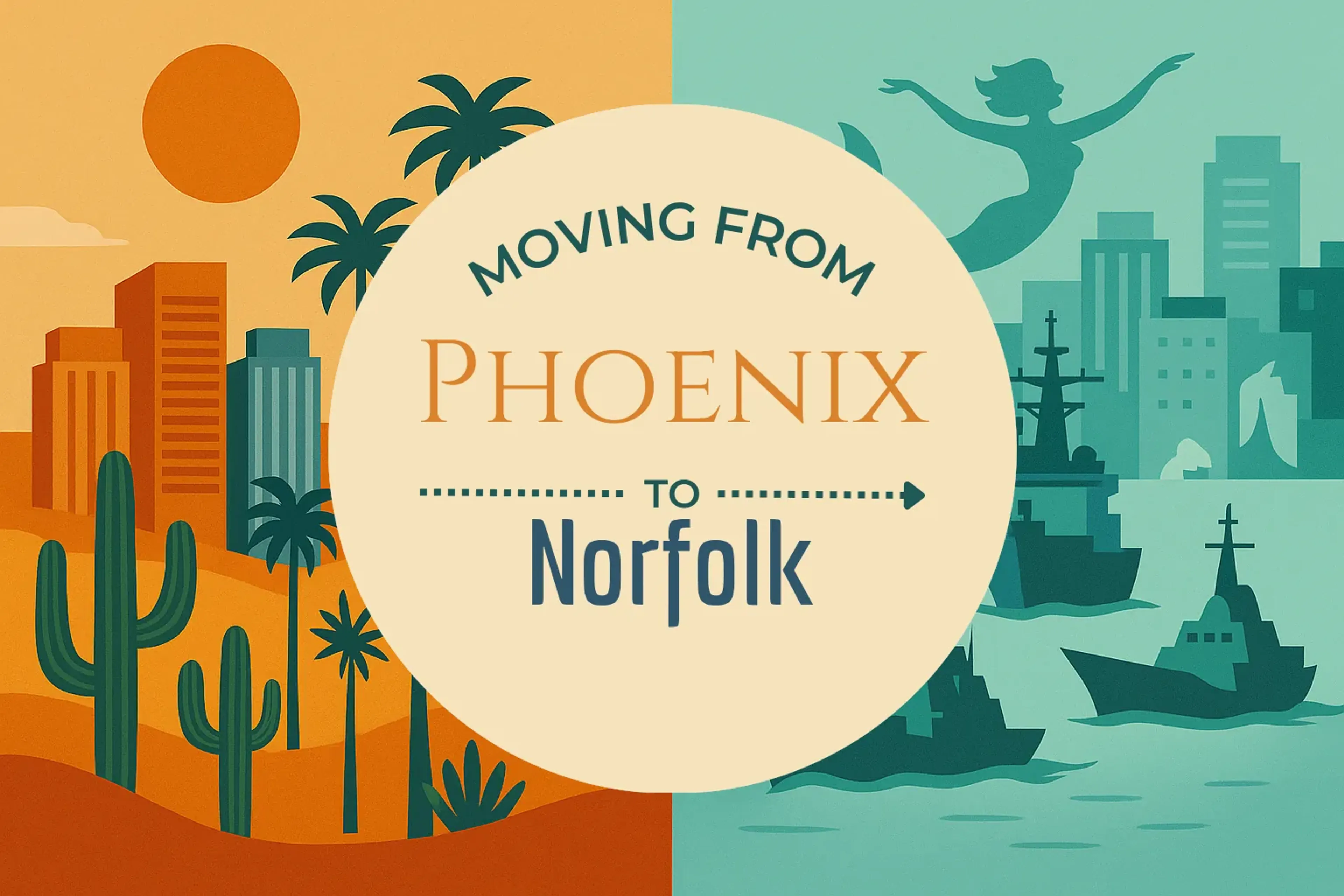 Side-by-side comparison of Phoenix to Norfolk moving companies