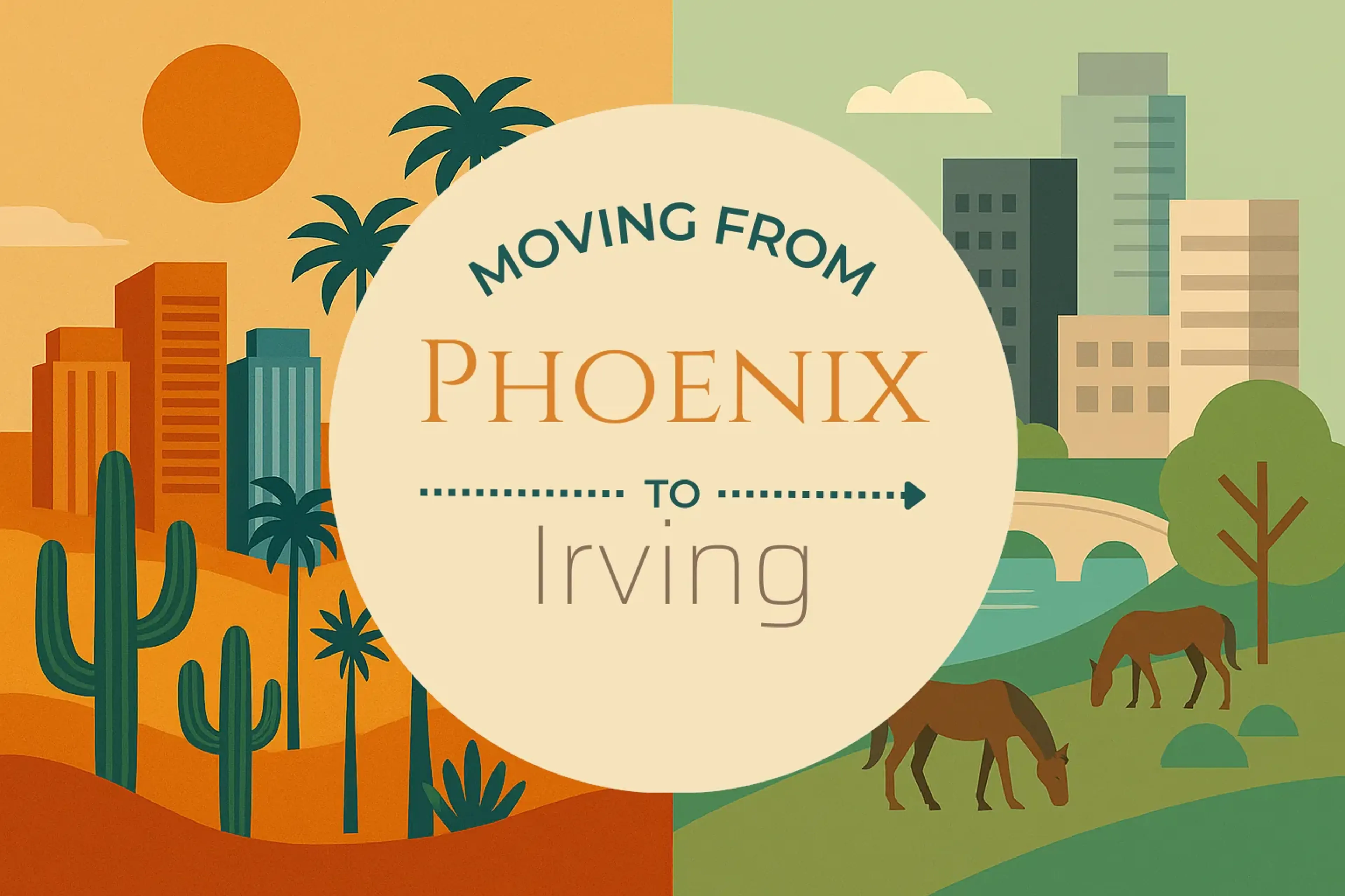 Side-by-side comparison of Phoenix to Irving moving companies