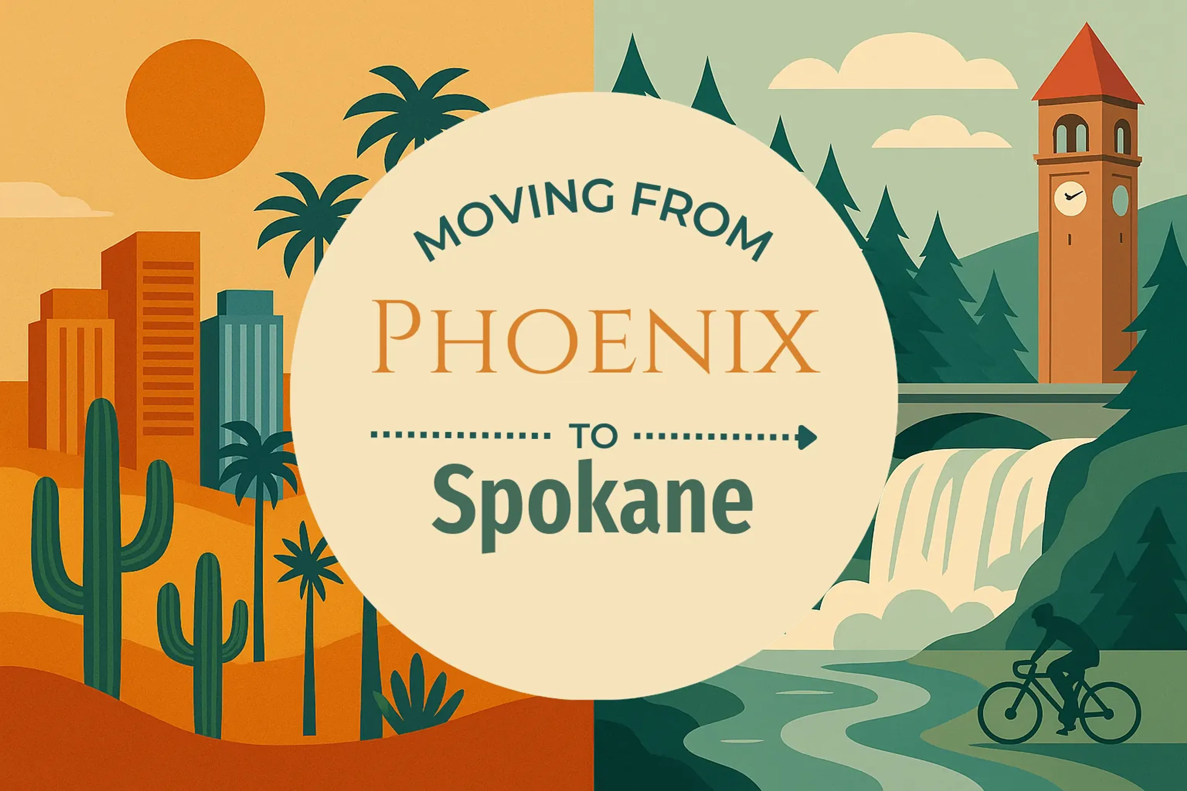 Side-by-side comparison of Phoenix to Spokane moving companies