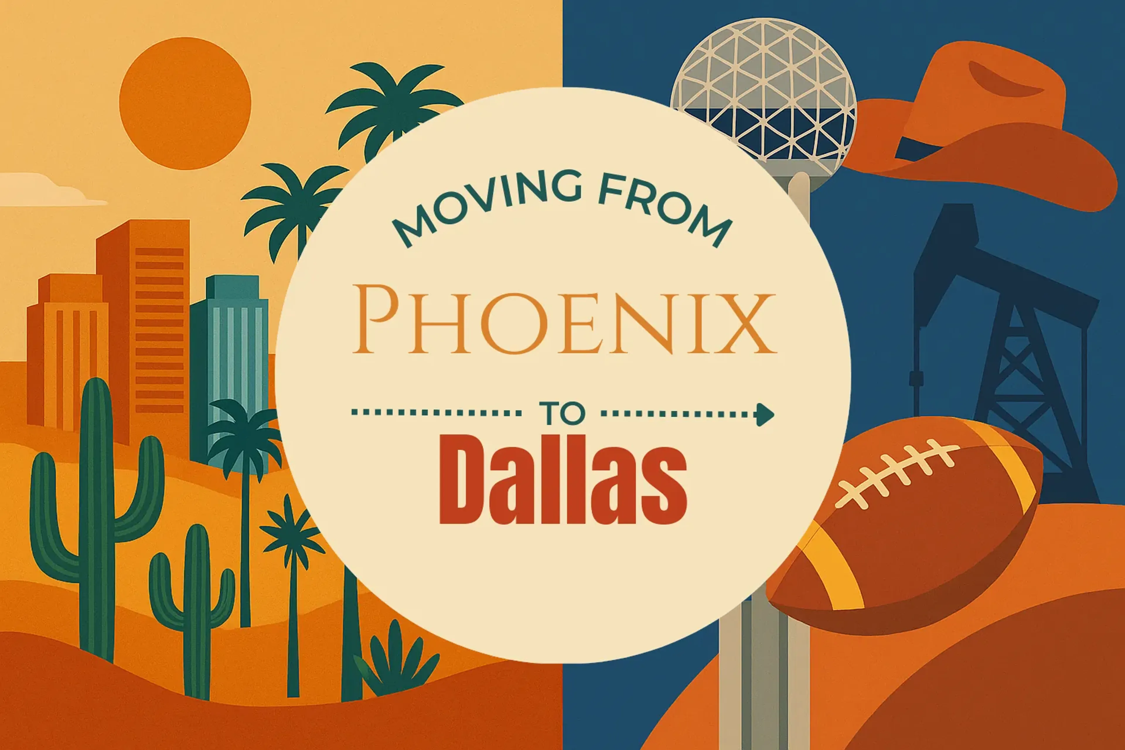 Side-by-side comparison of Phoenix to Dallas moving companies